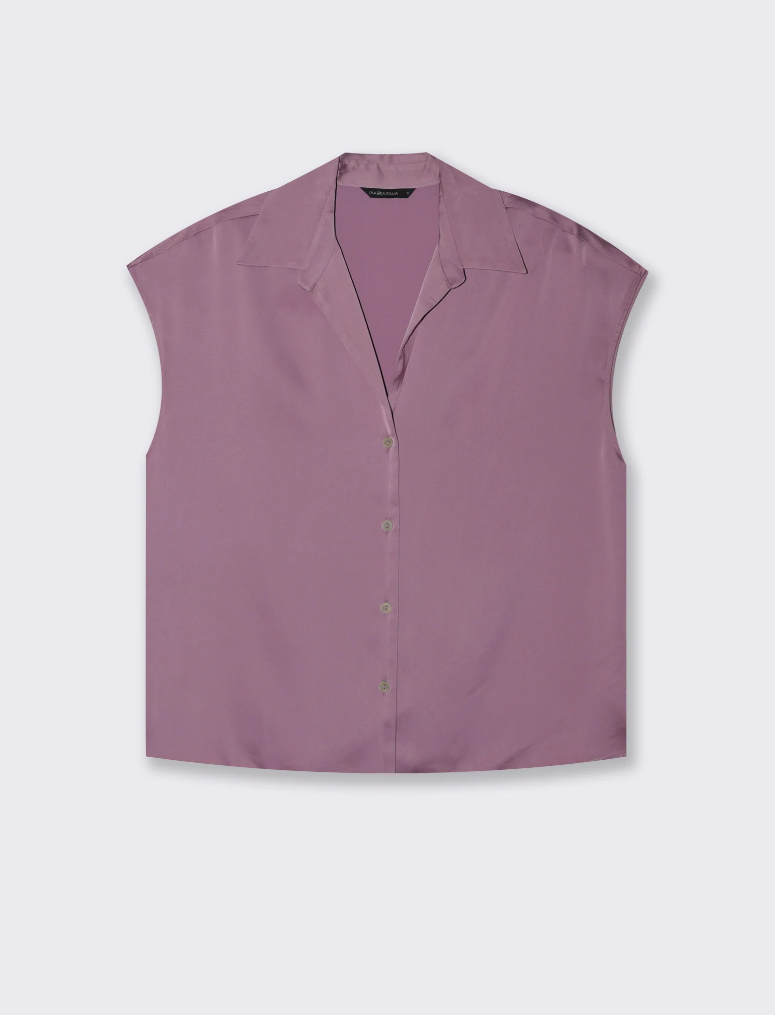 CAMICIA CON MANICHE AD ALETTA - Viola malva