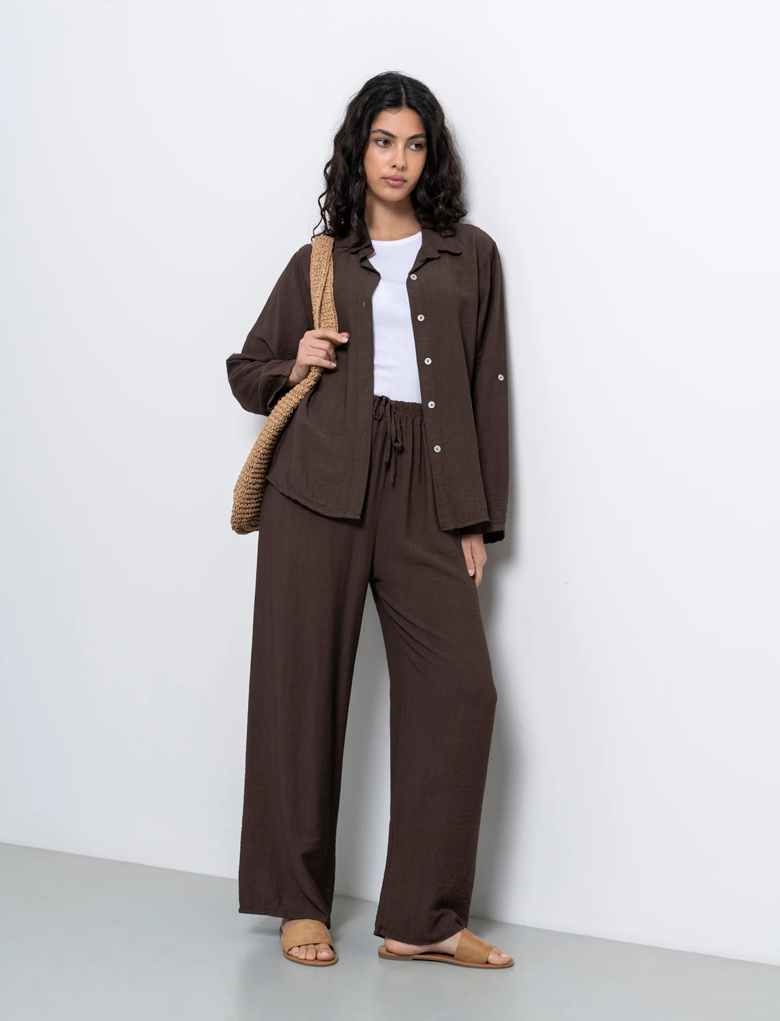 Camicia con nodo al fondo - Moro - Image 2