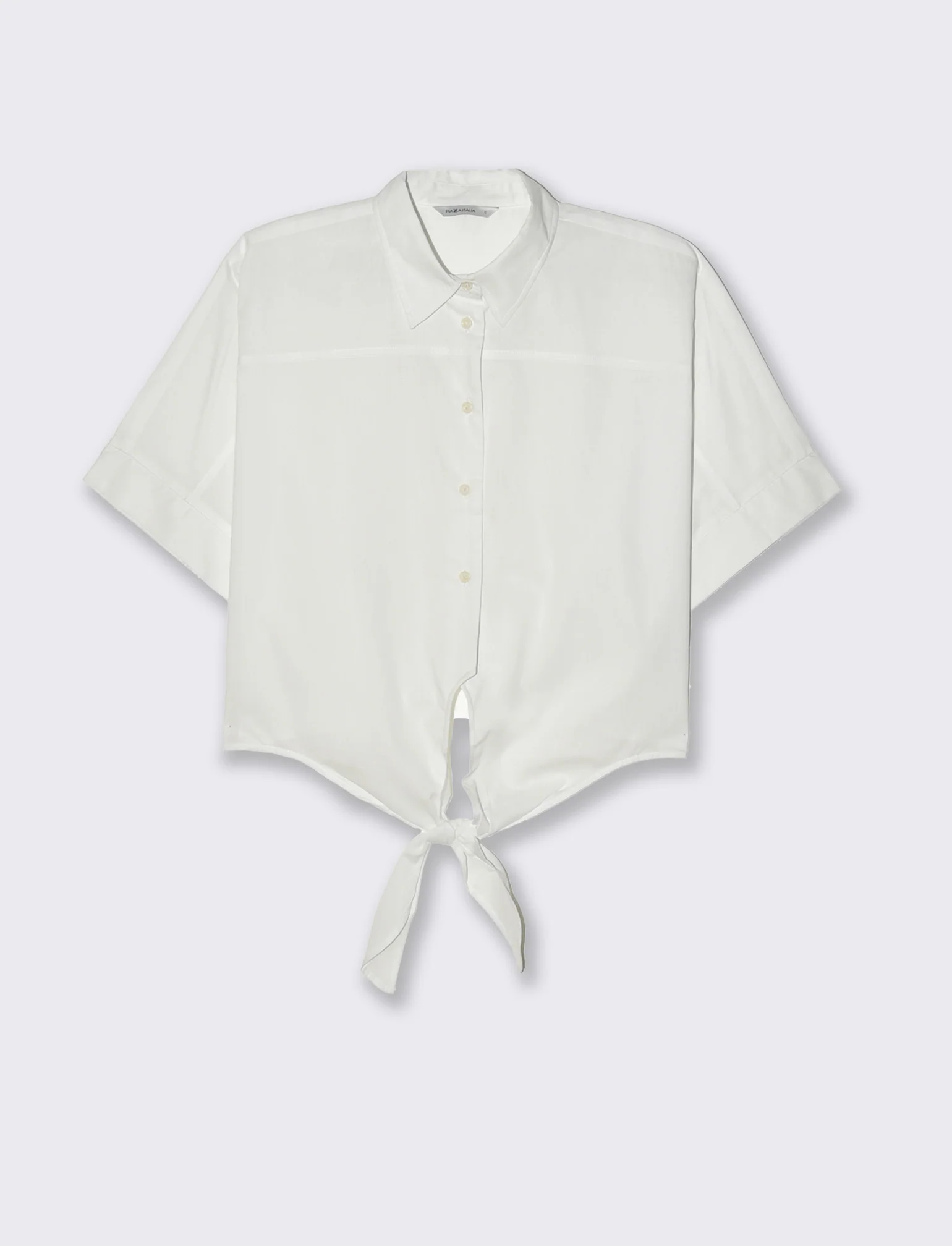 Camicia con nodo da donna - Bianco