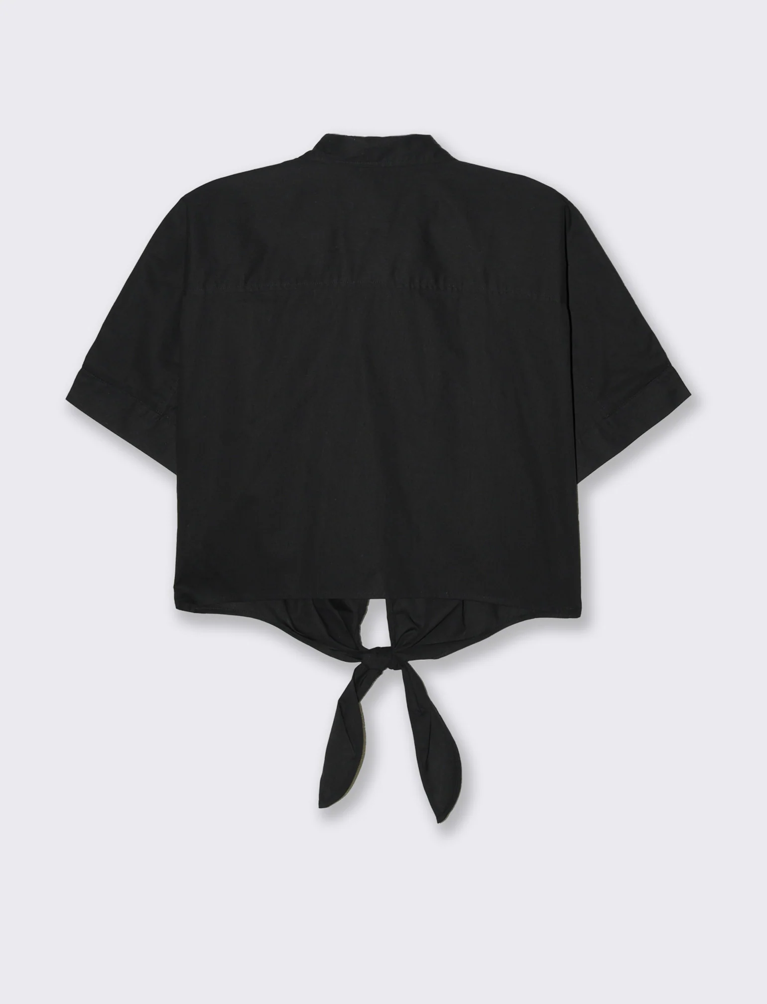 Camicia con nodo da donna - Nero - Image 2
