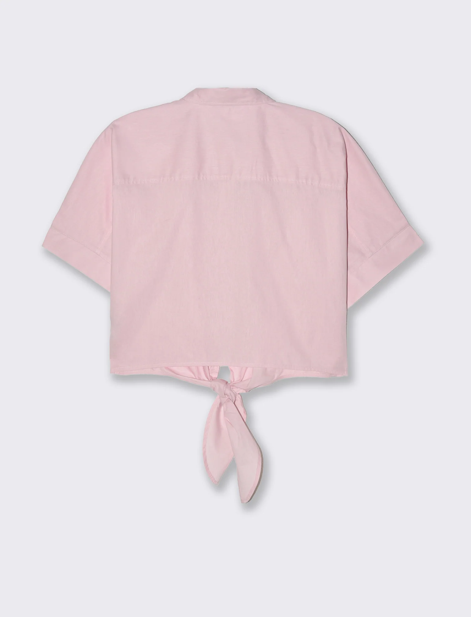 Camicia con nodo da donna - Rosa chiaro - Image 2