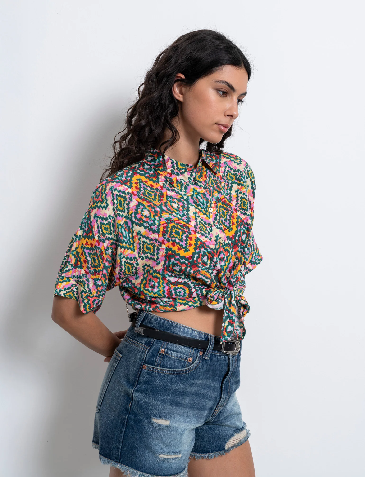 Camicia con nodo da donna - var 2