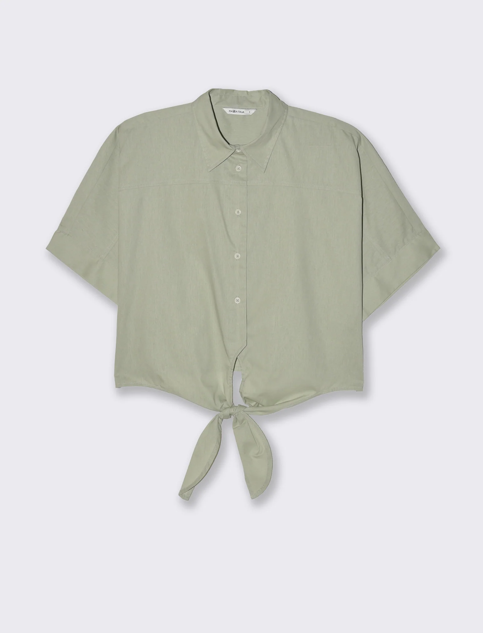 Camicia con nodo da donna - Verdino - Image 4