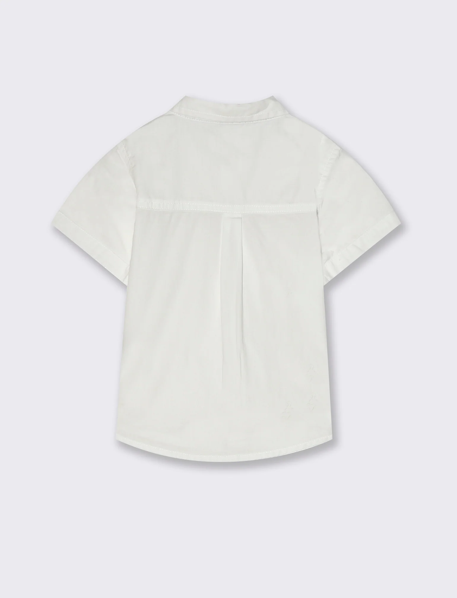Camicia con ricamino da neonato - Bianco - Image 2