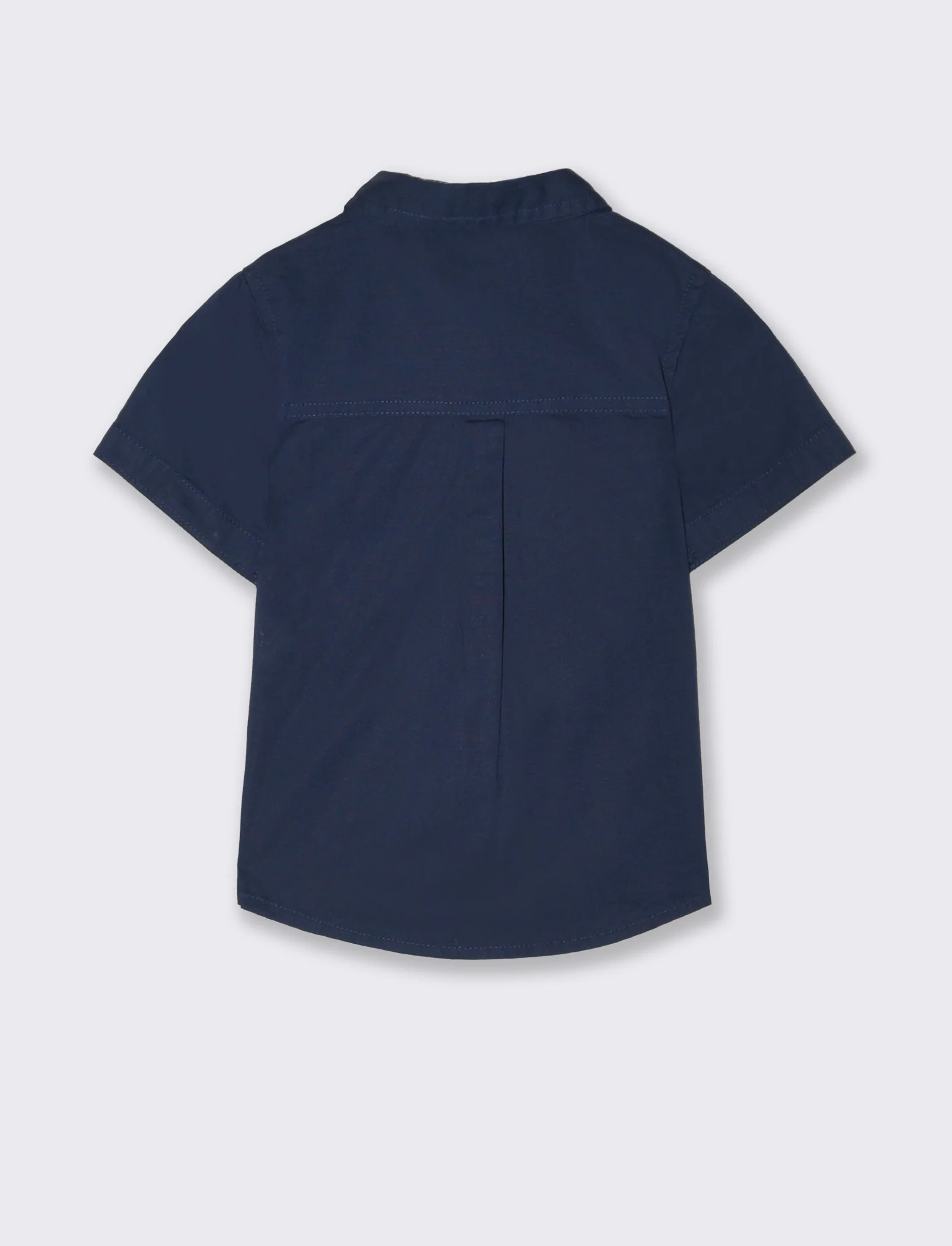 Camicia con ricamino da neonato - Blu - Image 2