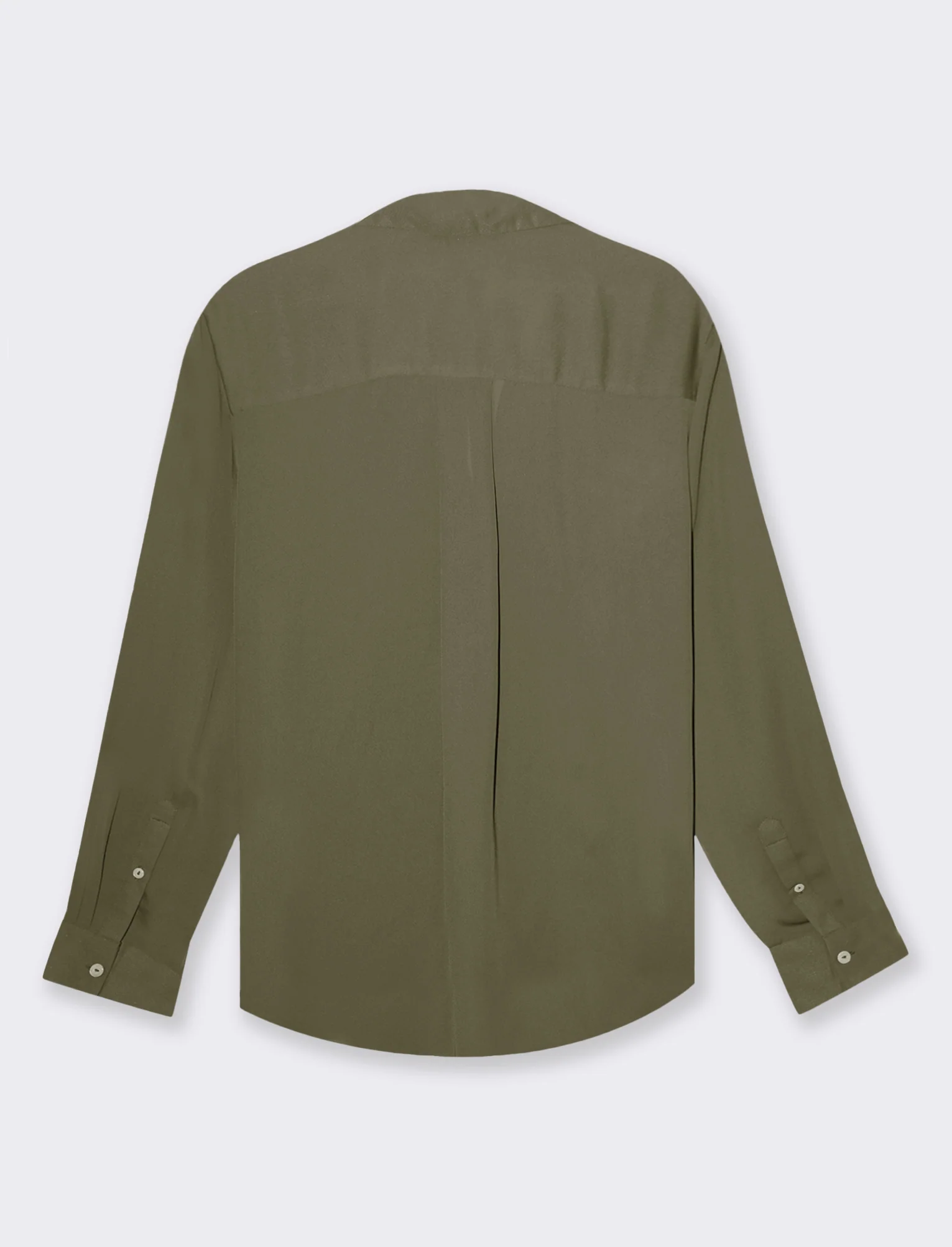 Camicia con spacchi sui fianchi da donna - Verde militare - Image 2