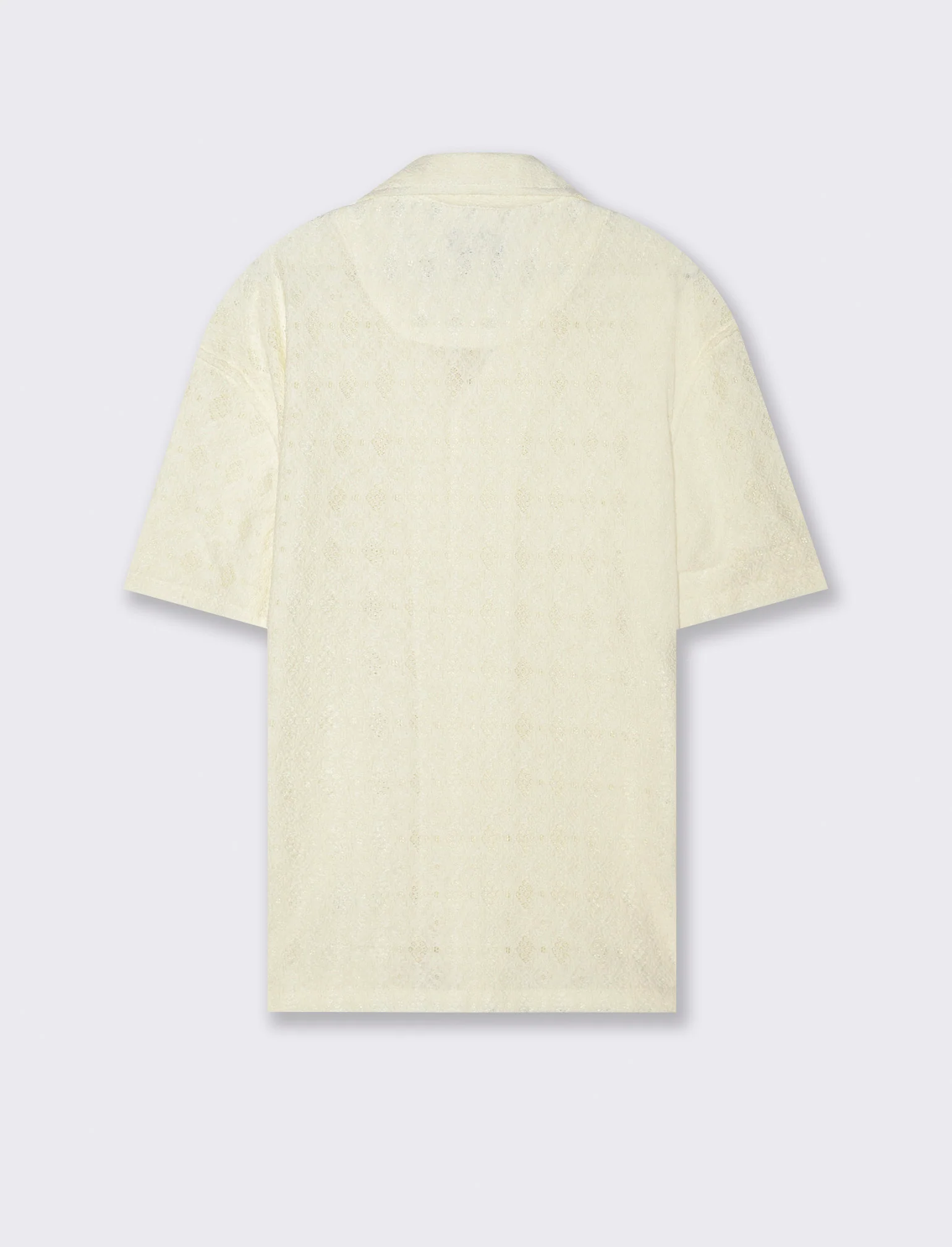 Camicia con struttura aperta da uomo - Bianco