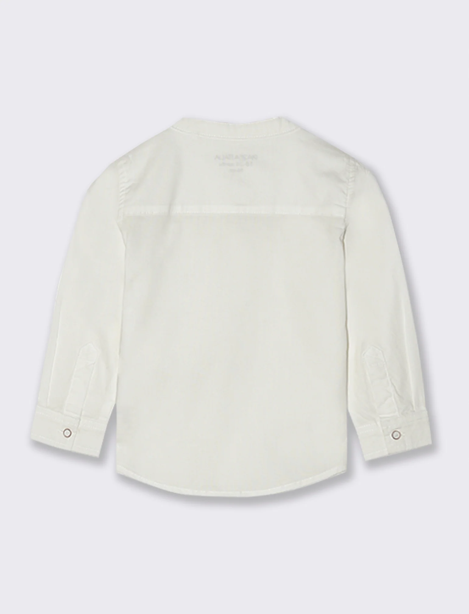 Camicia con taglio e tasca - Bianco latte - Image 2