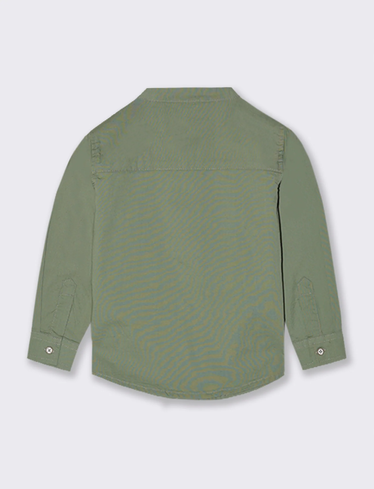 Camicia con taglio e tasca - Verde salvia - Image 2
