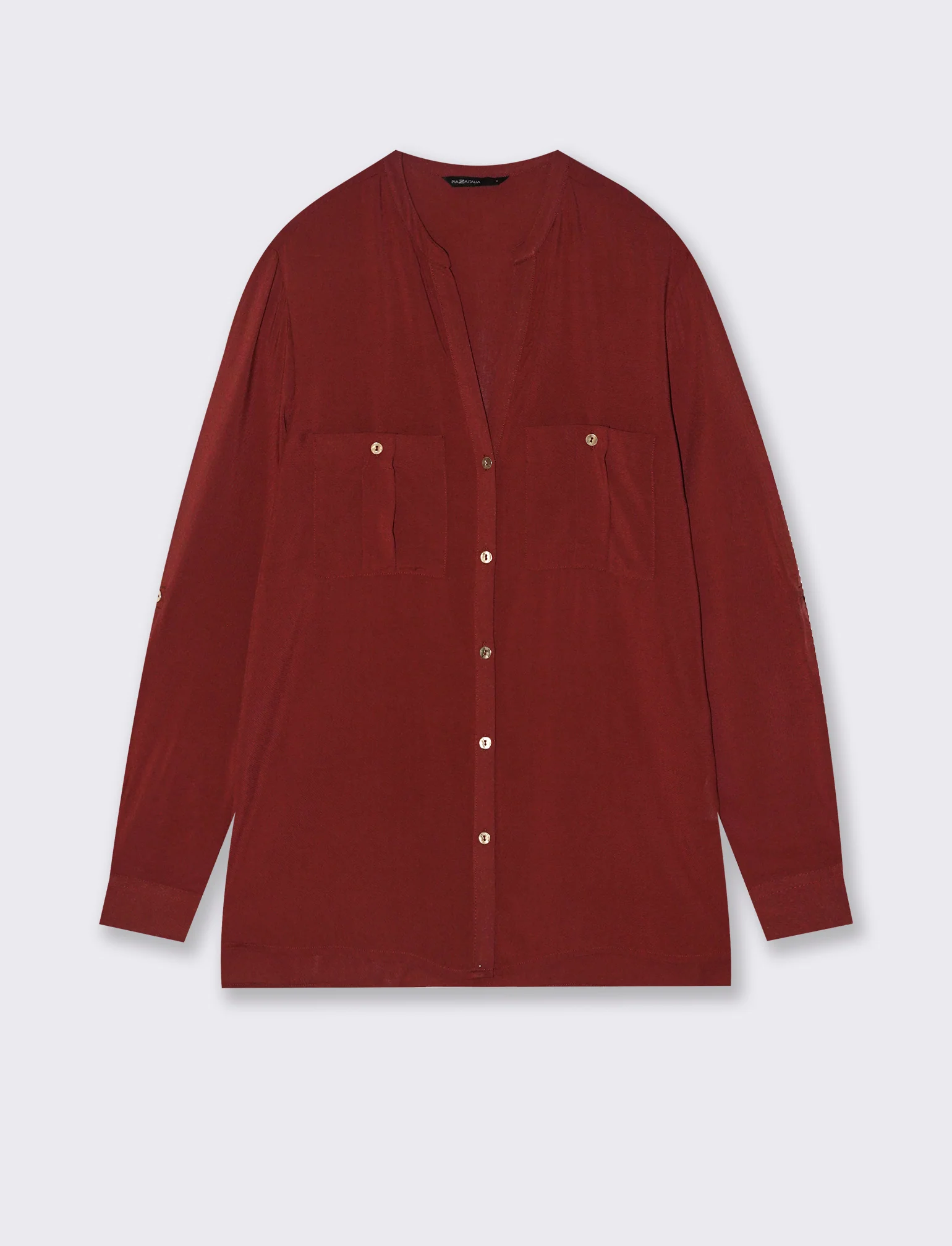 CAMICIA CON TASCHE - Marrone bruciato