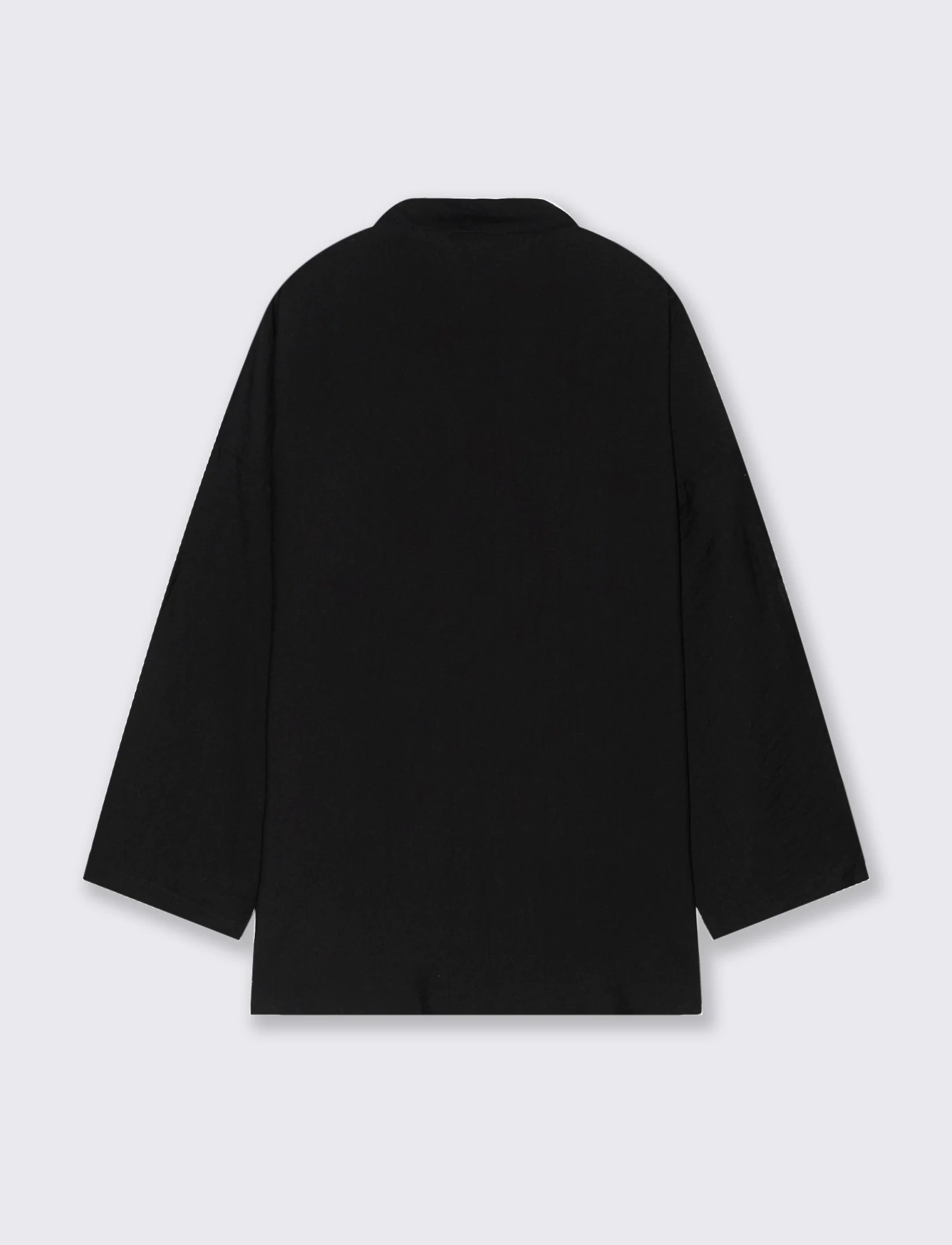 Camicia con tasche sul petto da donna - Nero
