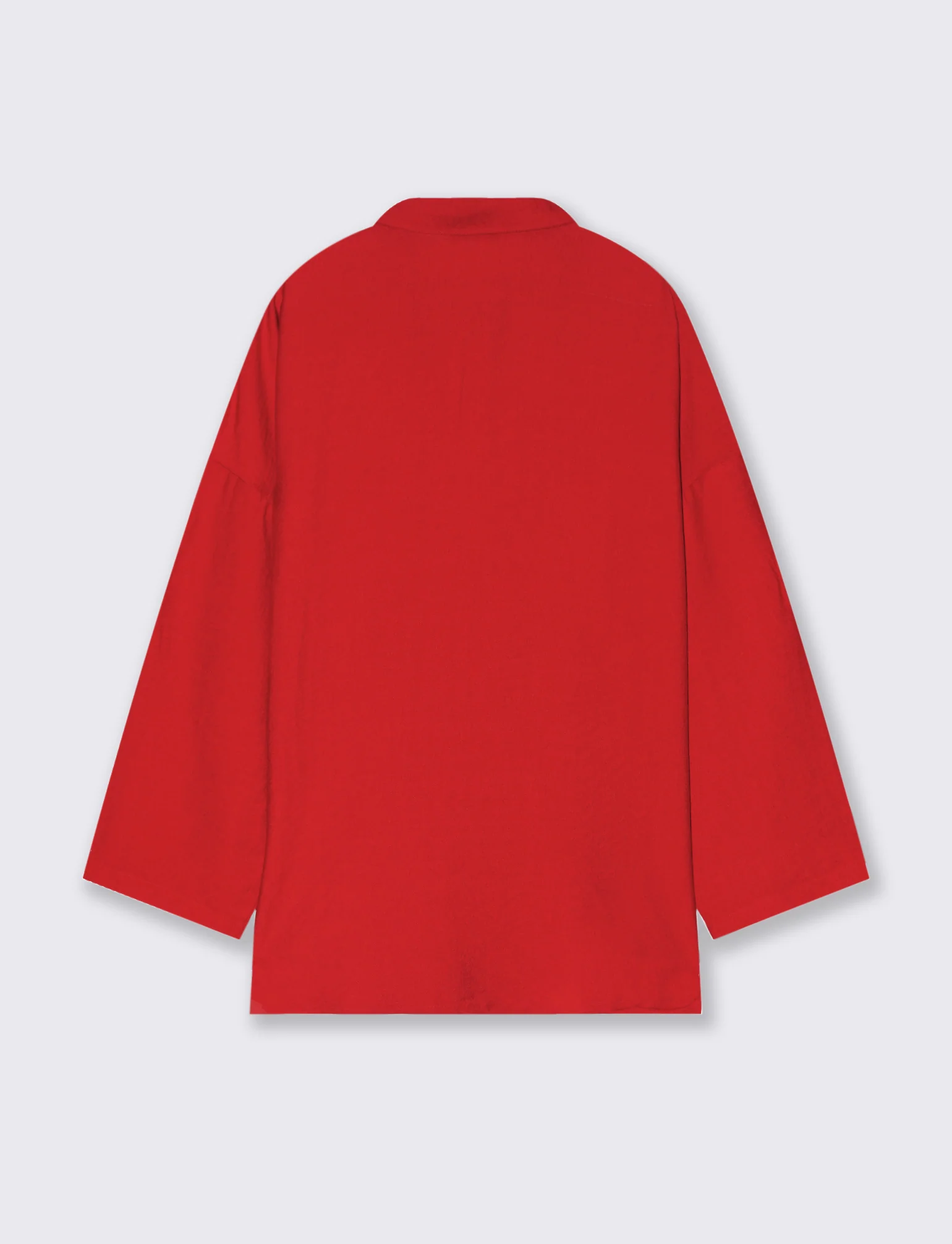 Camicia con tasche sul petto da donna - Rosso scarlatto