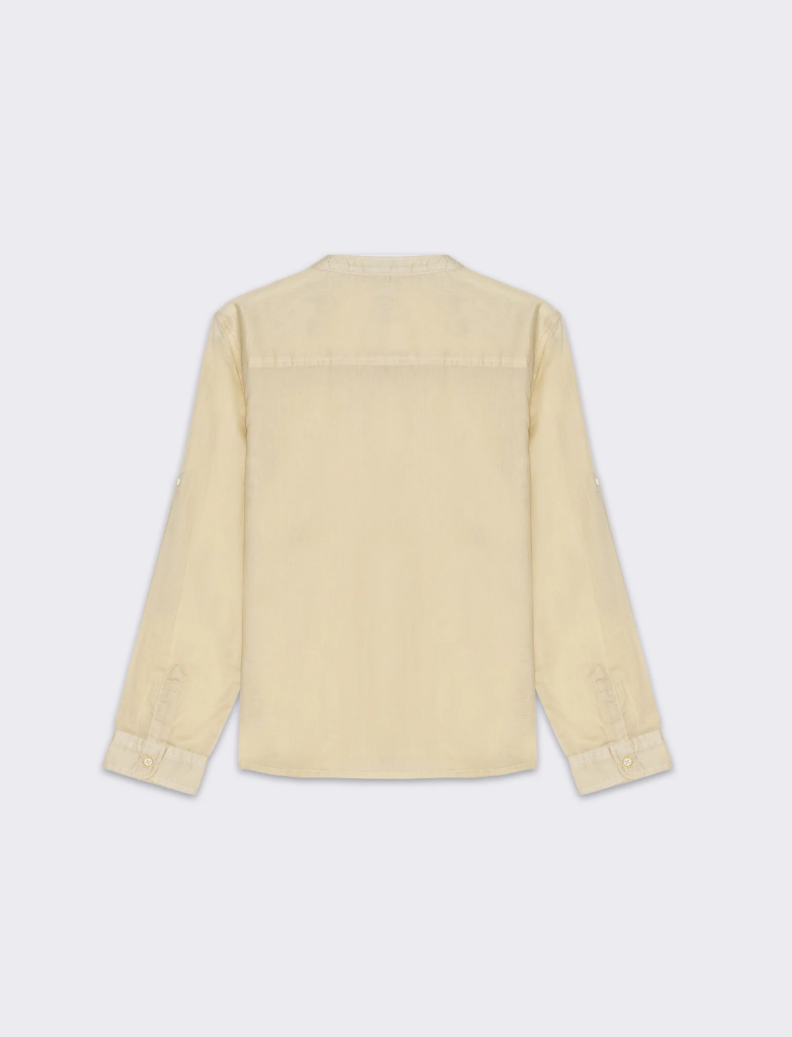 Camicia con taschino da bambino - Beige - Image 2