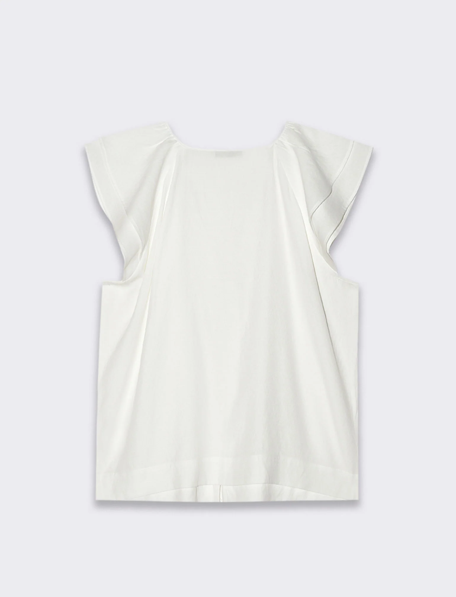 Camicia con volant da donna - Bianco latte - Image 2