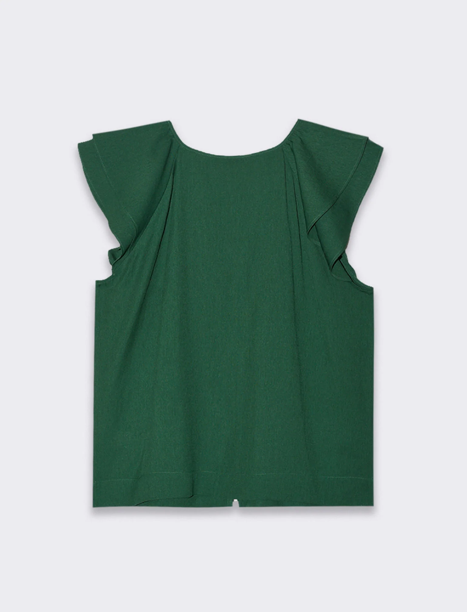 Camicia con volant da donna - Verde - Image 2