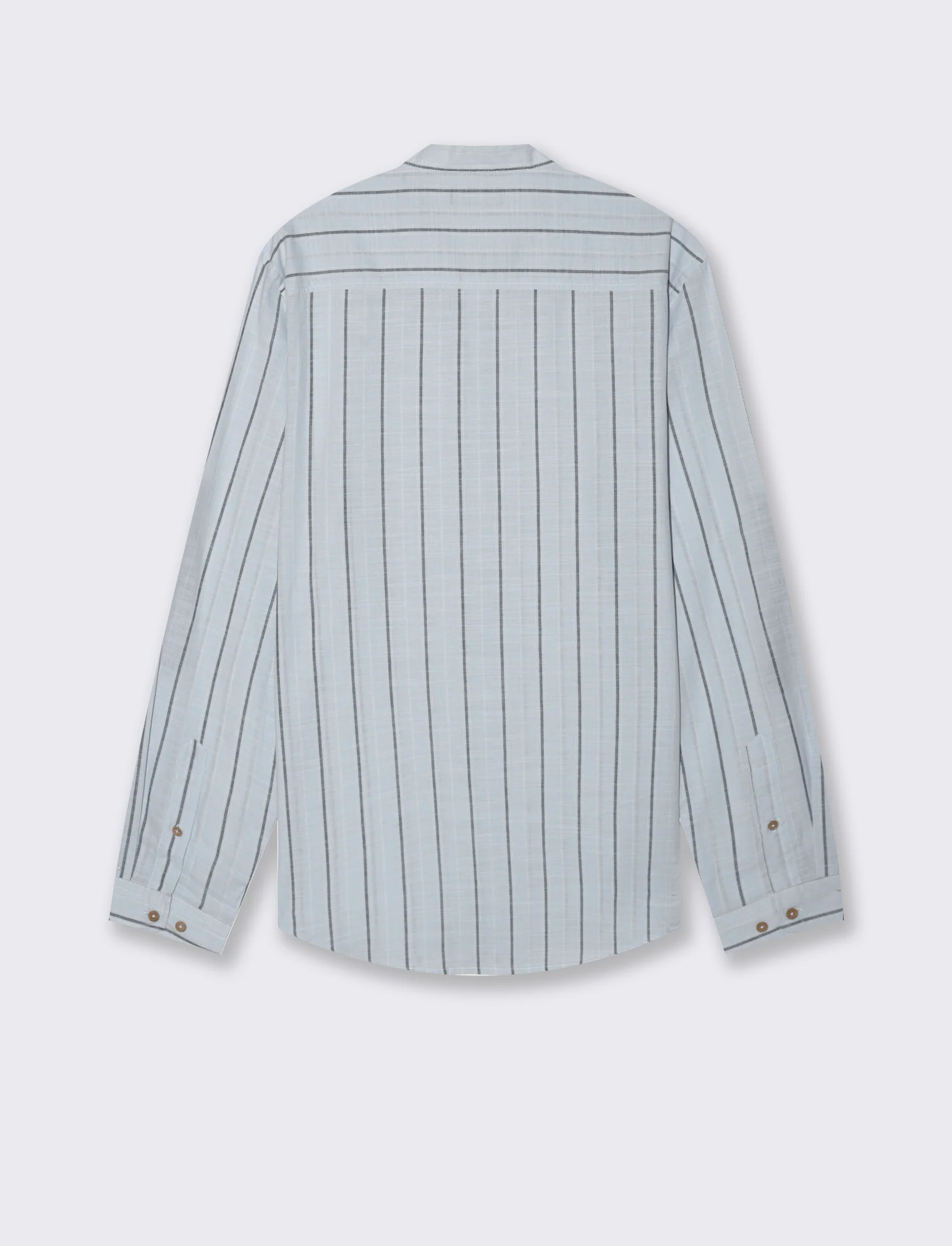 Camicia coreana a righe da uomo - Celeste polvere - Image 2