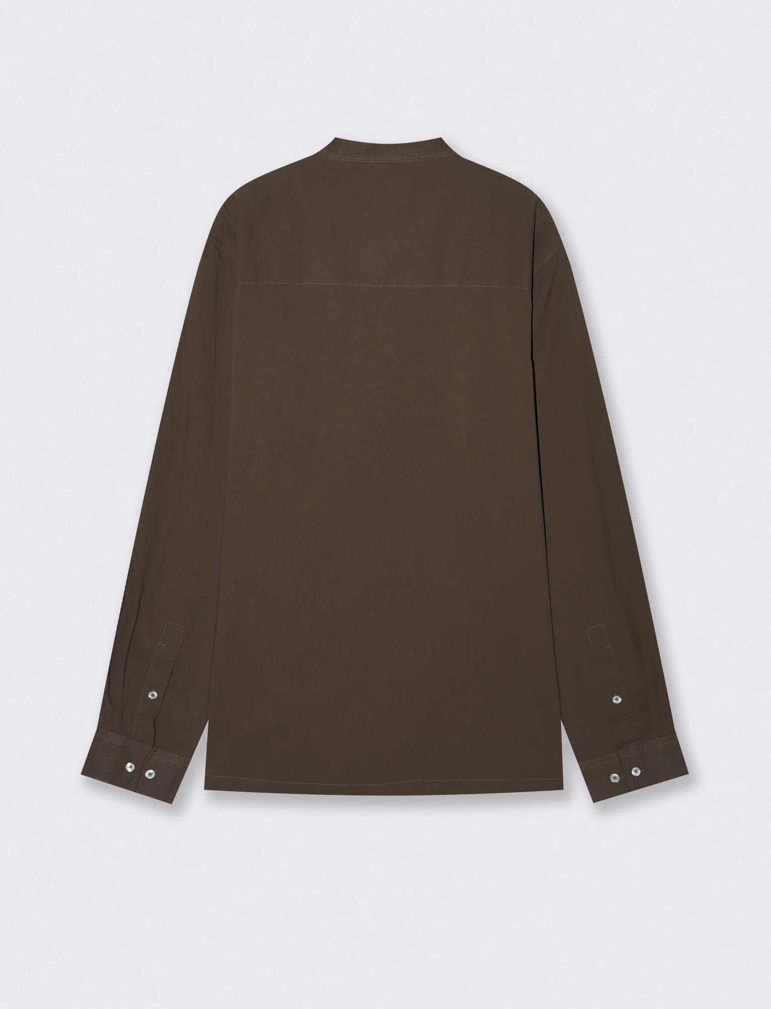 Camicia coreana in voile leggero - Moro - Image 2
