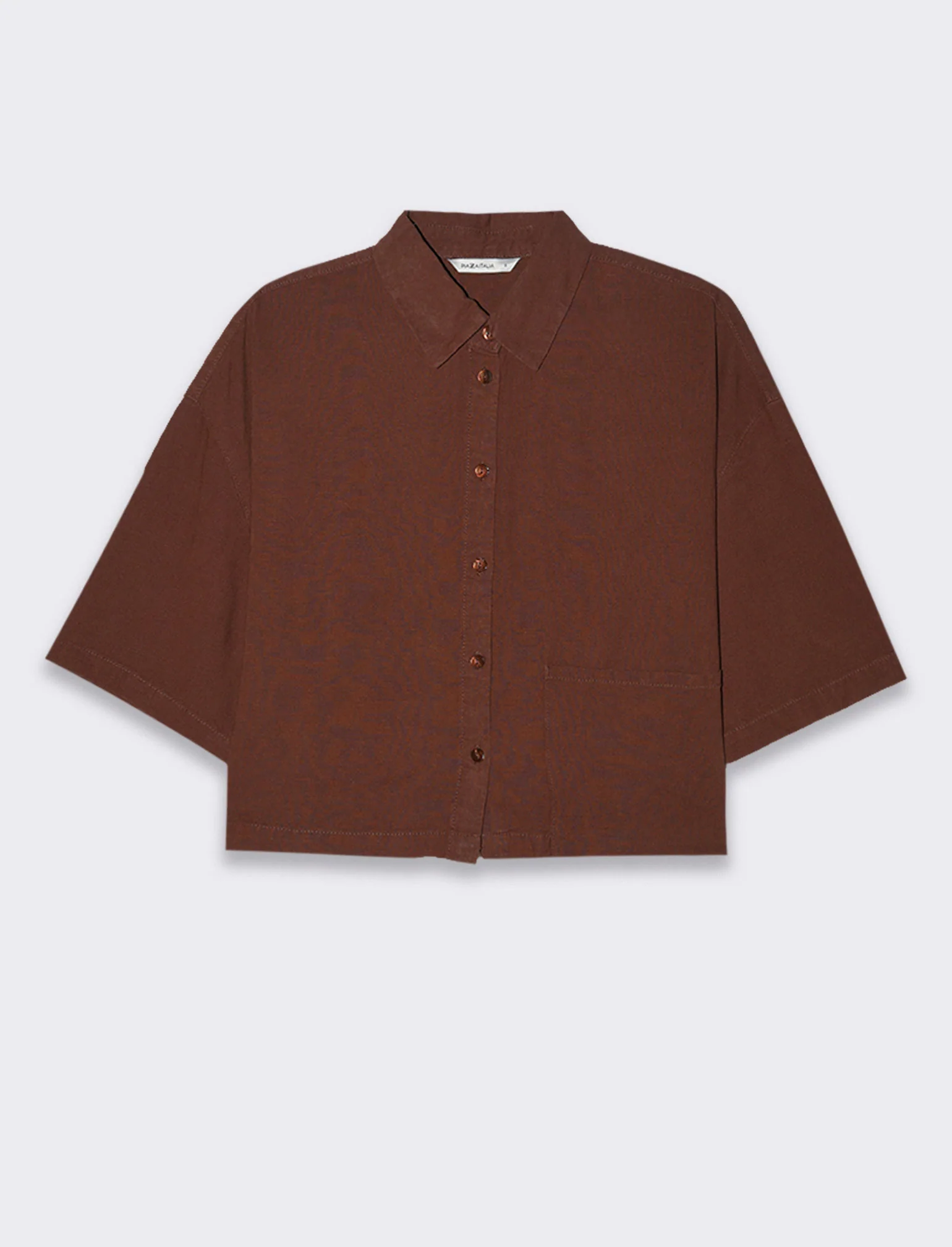 Camicia crop da donna - Caffe' - Image 4