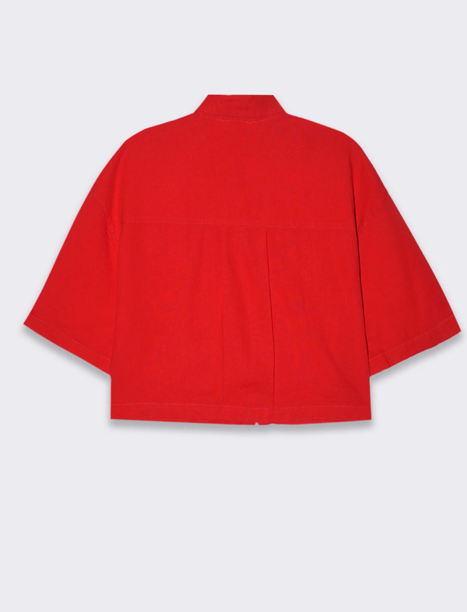 Camicia crop da donna - Rosso scarlatto - Image 5