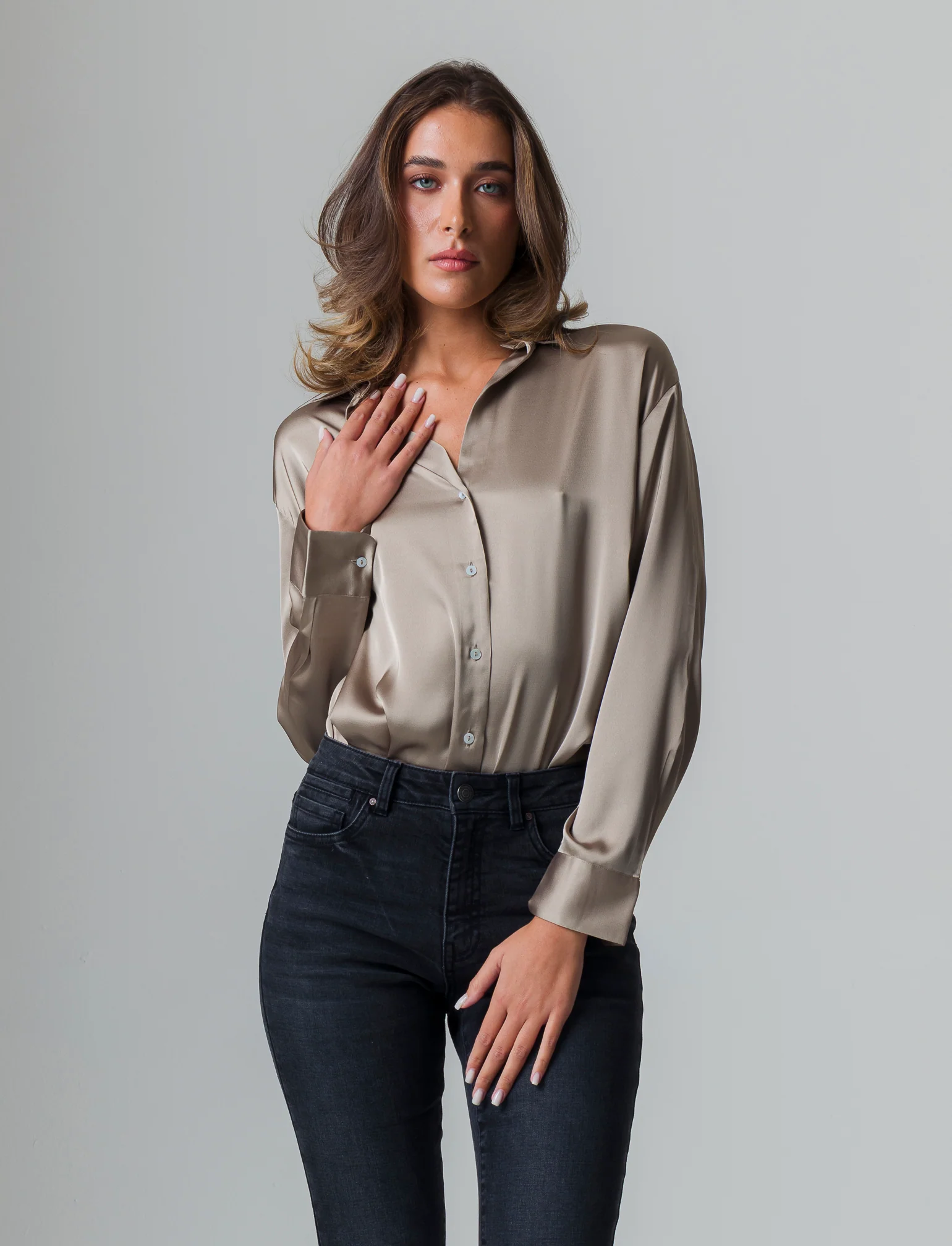 Camicia da donna - Sabbia - Image 3