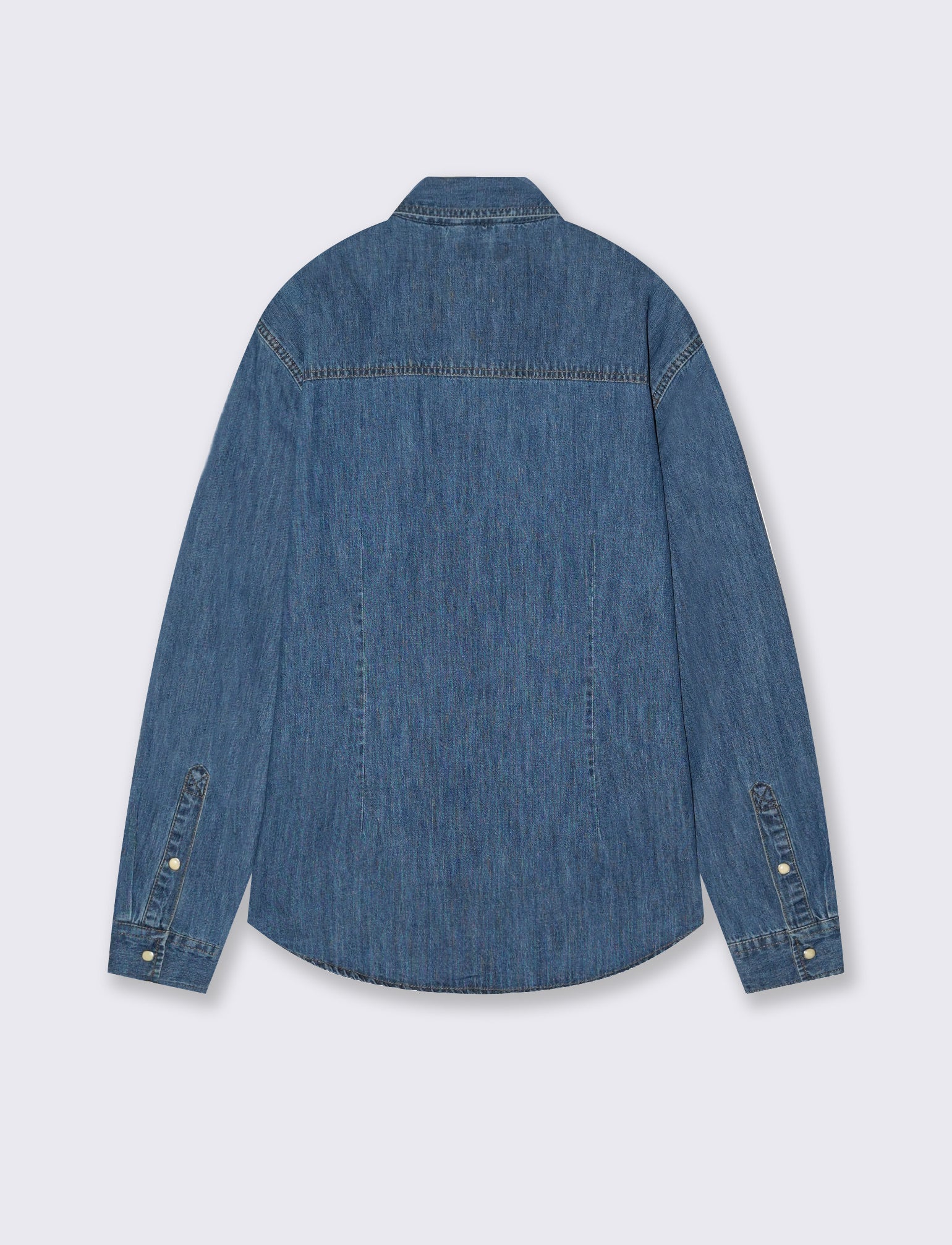 Camicia denim regular fit con tasche - Denim - Image 2