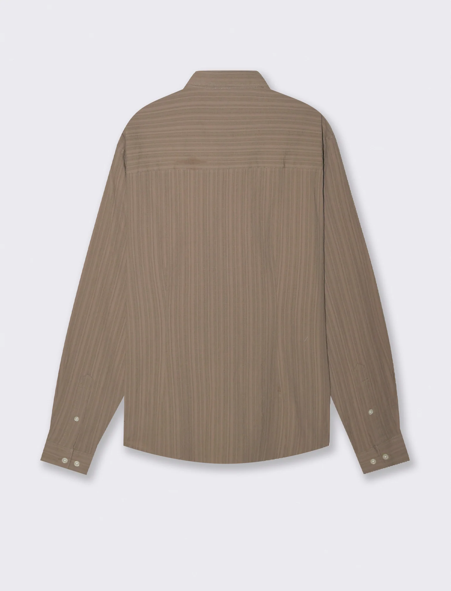 CAMICIA EFFETTO GOFFRATO - Grigio tortora - Image 3