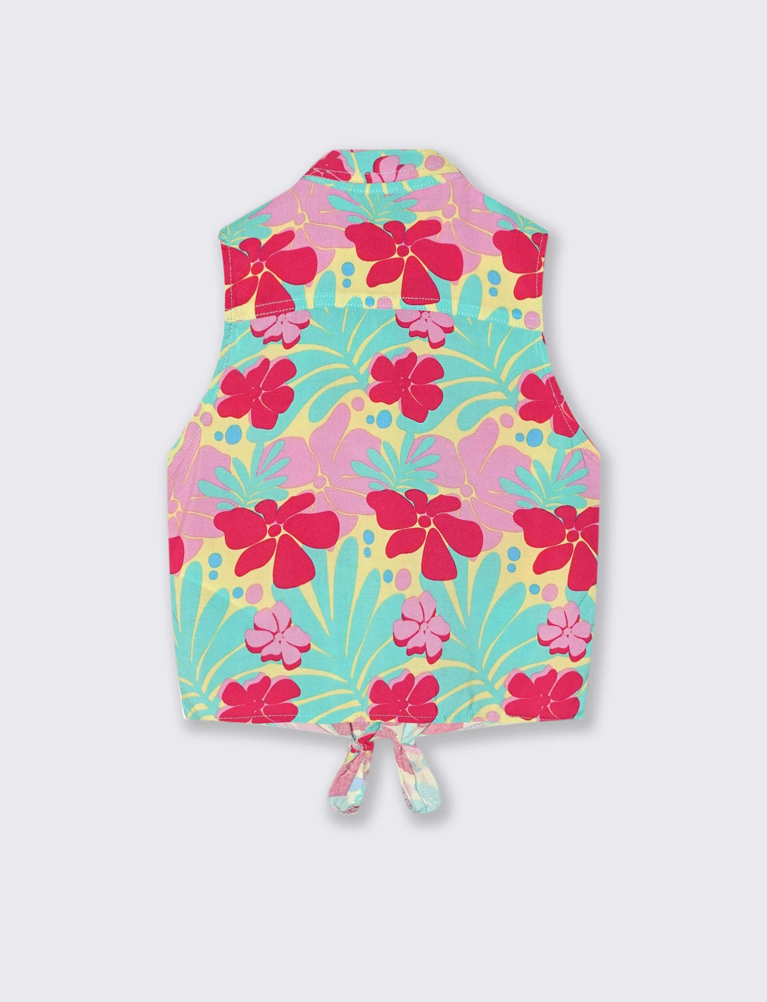 Camicia estiva bambina con fiocco e stampa - Fantasia - Image 2