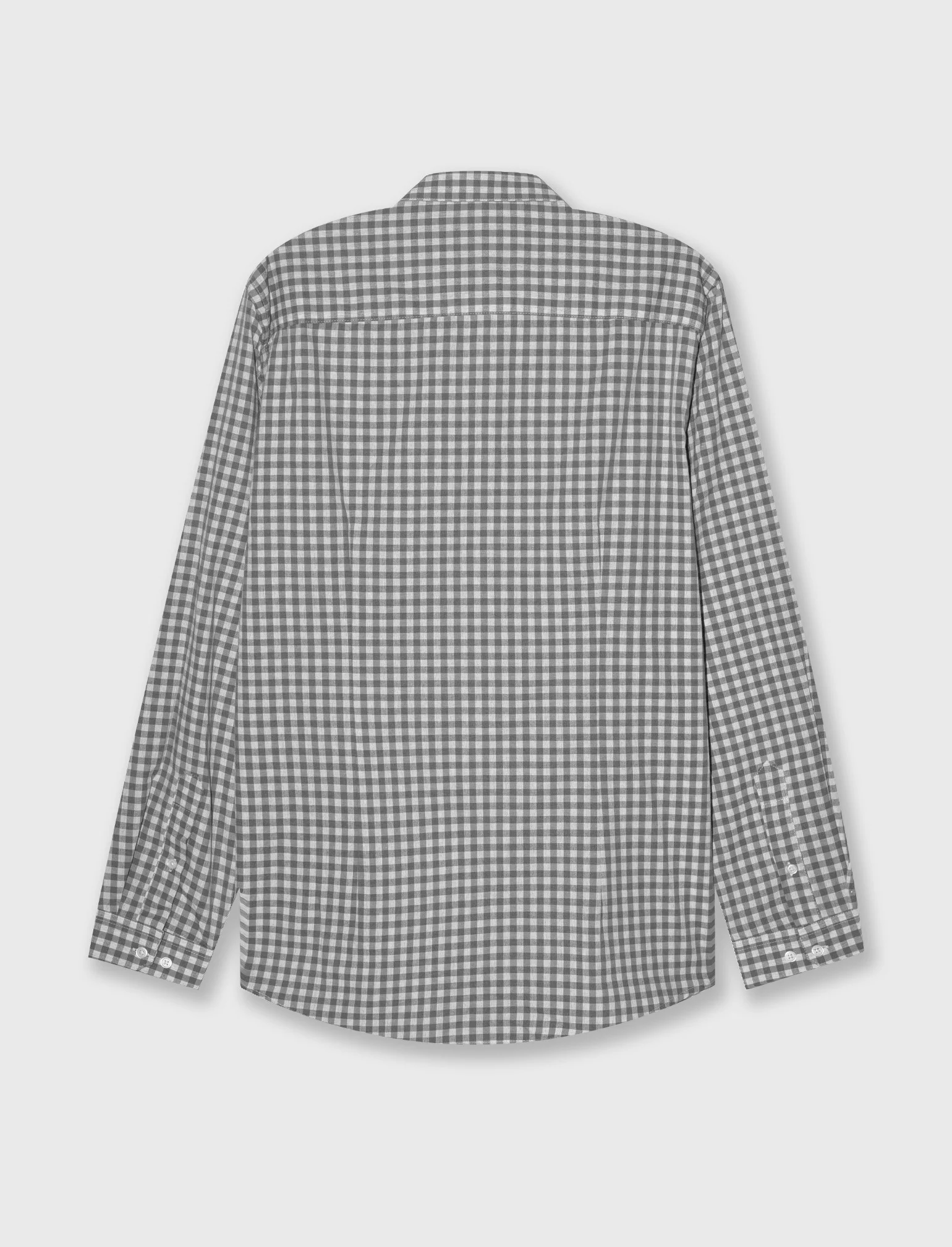 Camicia fantasia a quadri da uomo - Grigio fango - Image 2