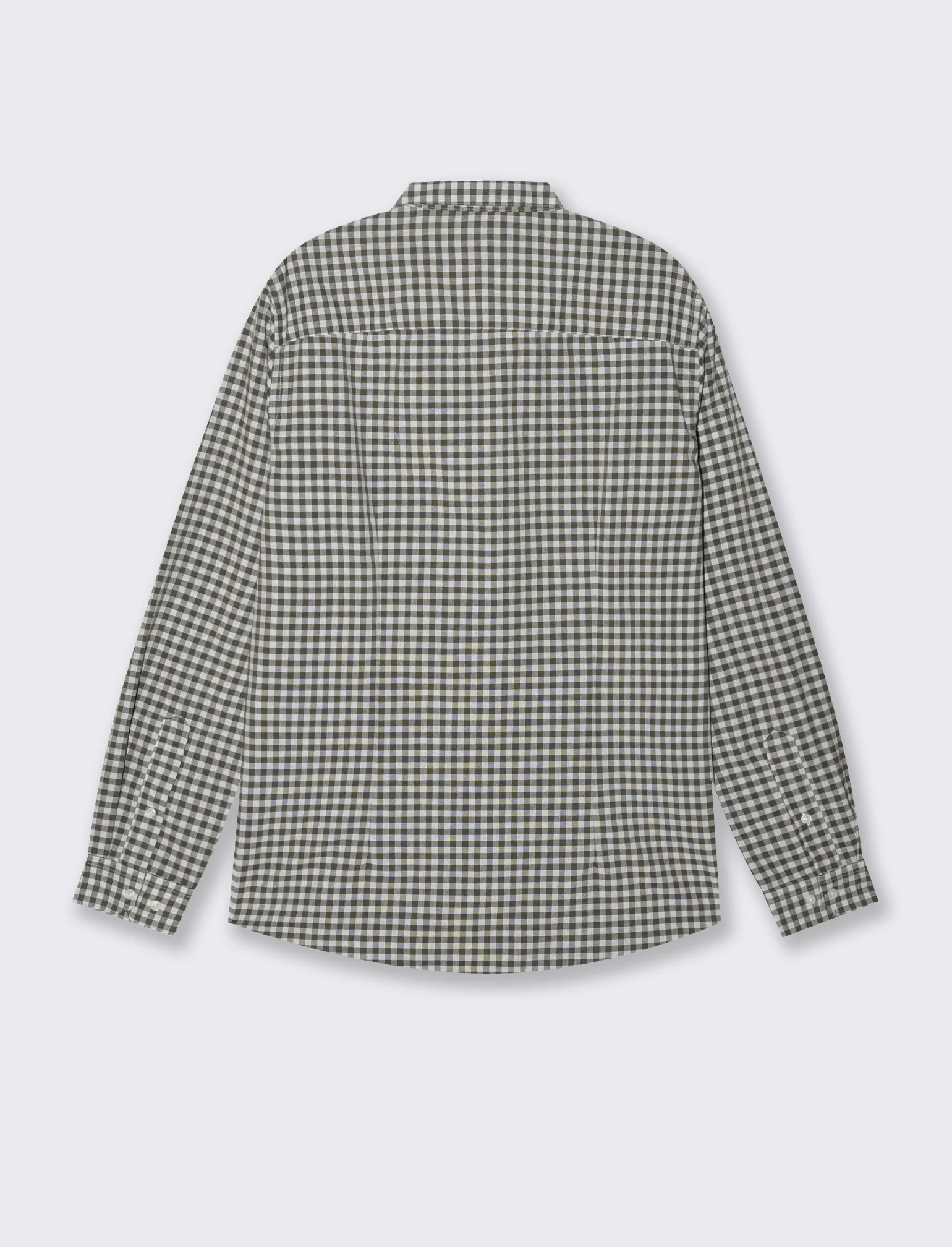 CAMICIA FANTASIA A QUADRI - Verde oliva - Image 2