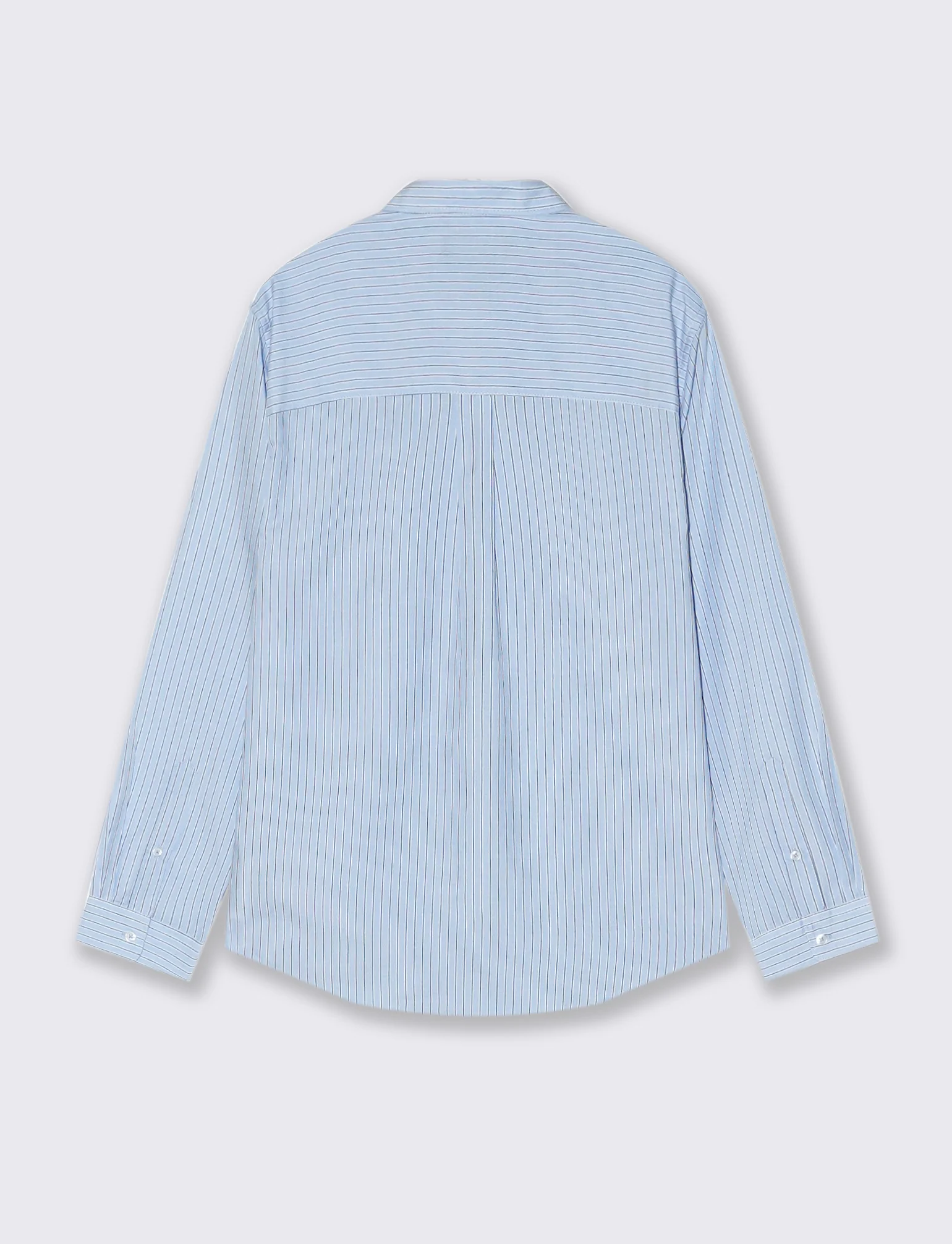 CAMICIA FANTASIA A RIGHE - Azzurro - Image 5