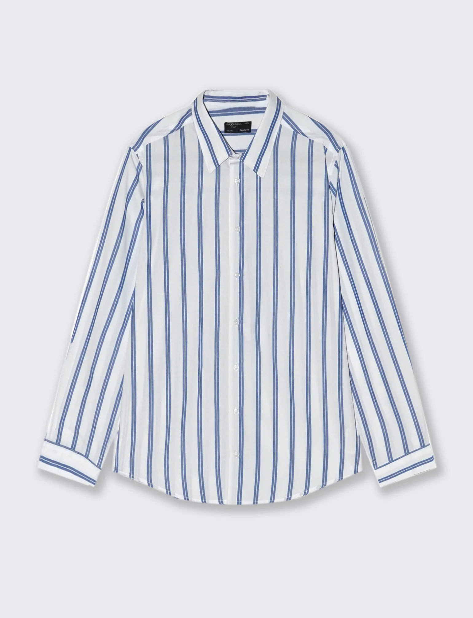CAMICIA FANTASIA A RIGHE - Bianco
