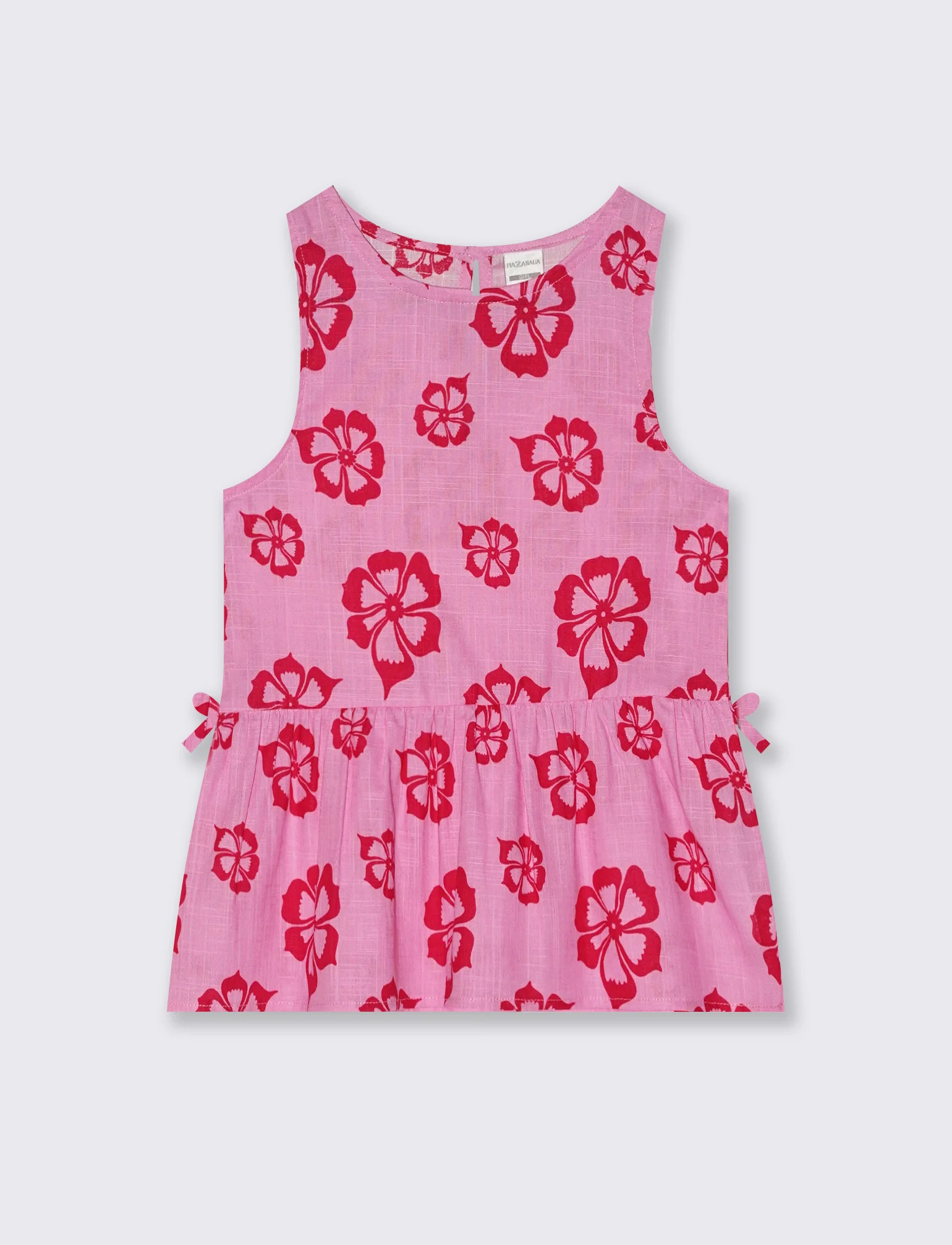 Camicia Floreale in Cotone con Rouches - Fantasia
