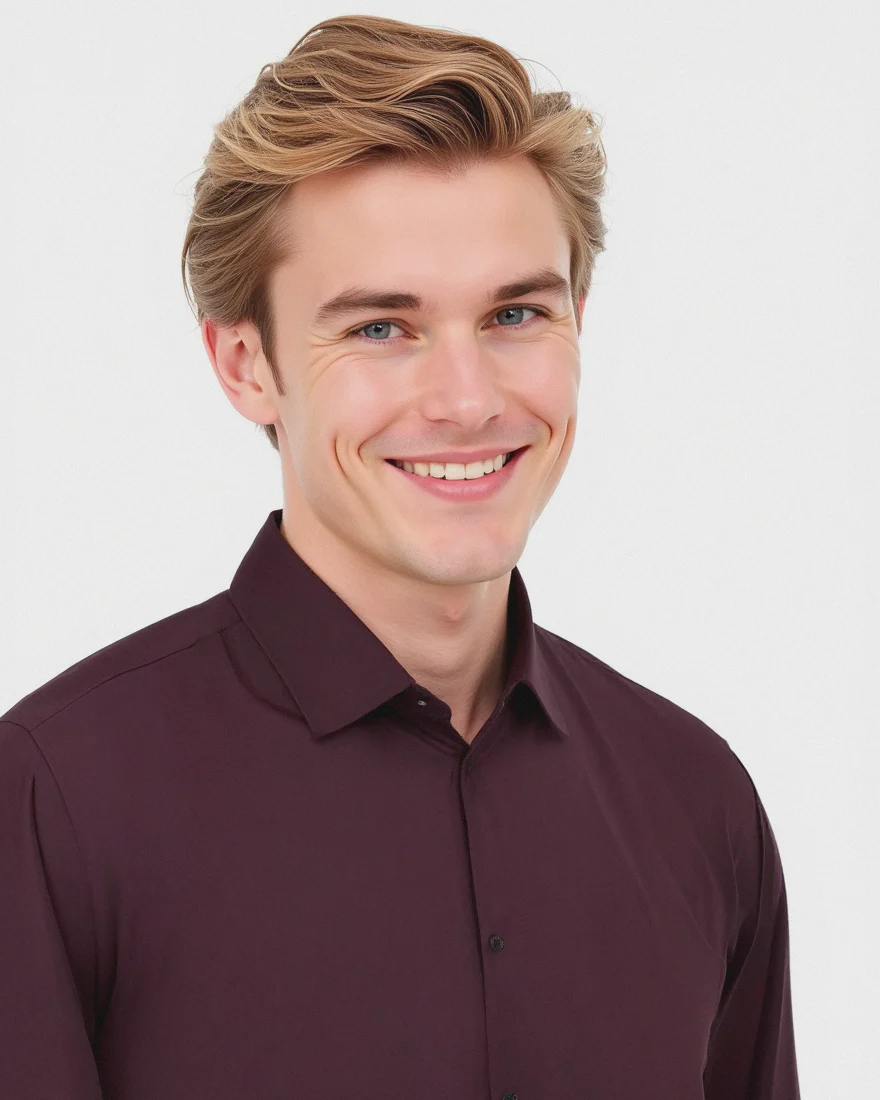 CAMICIA FORMAL REGULAR FIT - Bordeaux