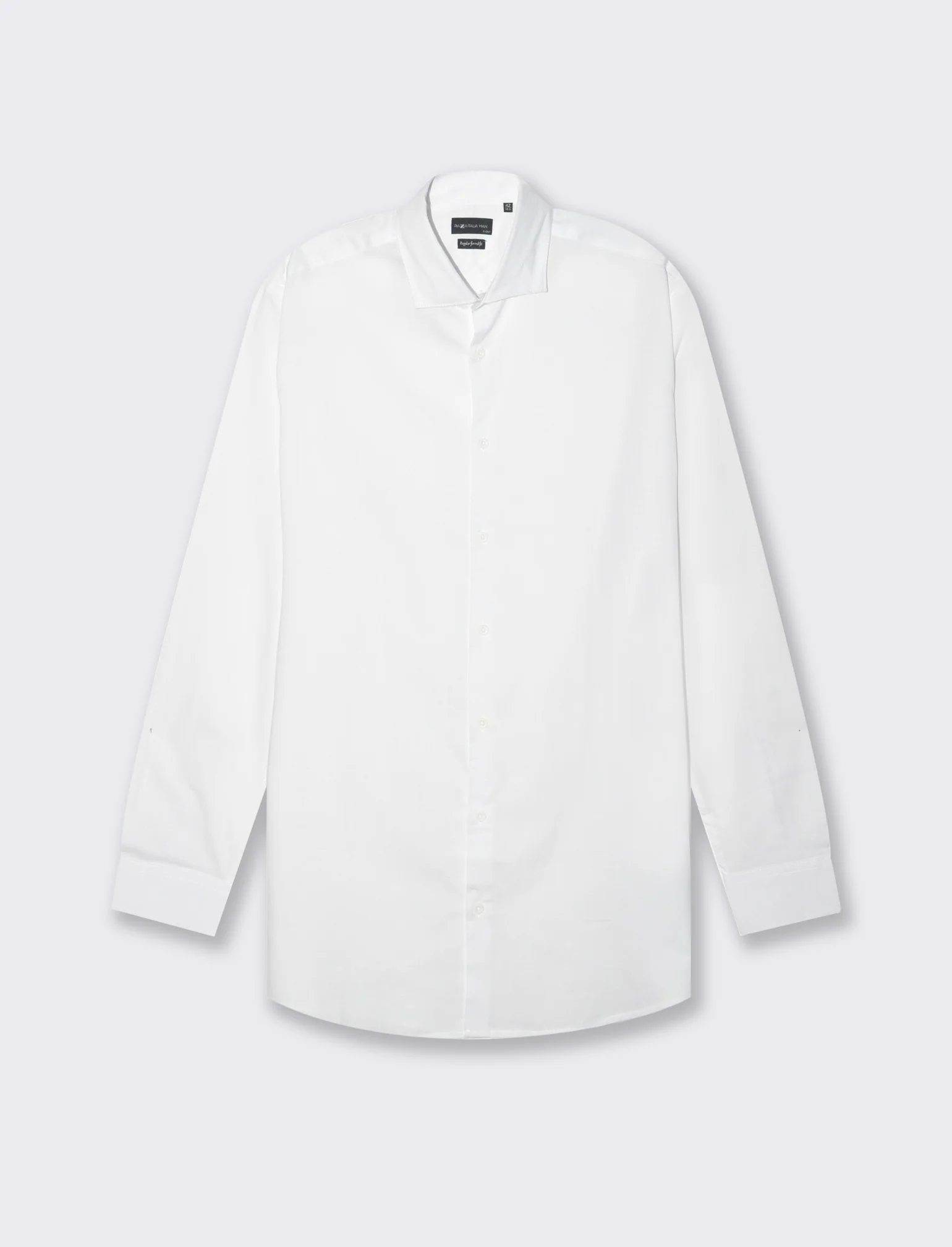 Camicia formal strutturata regular fit da uomo - Bianco - Image 4