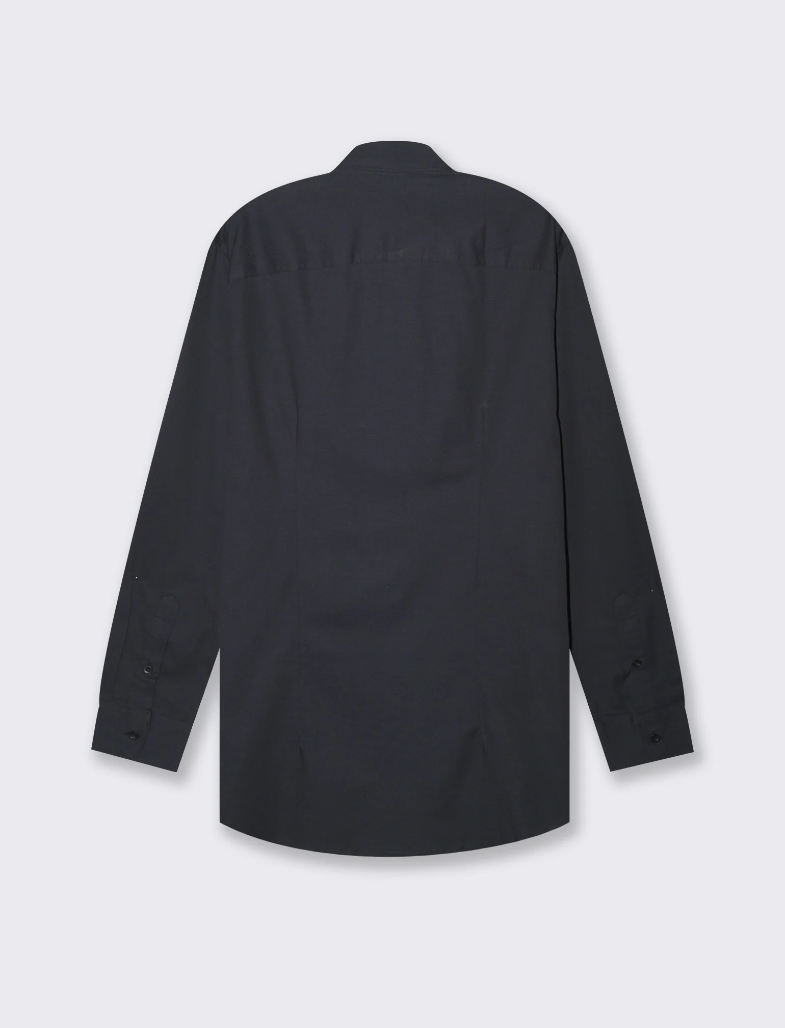 Camicia formal strutturata regular fit da uomo - Nero - Image 5
