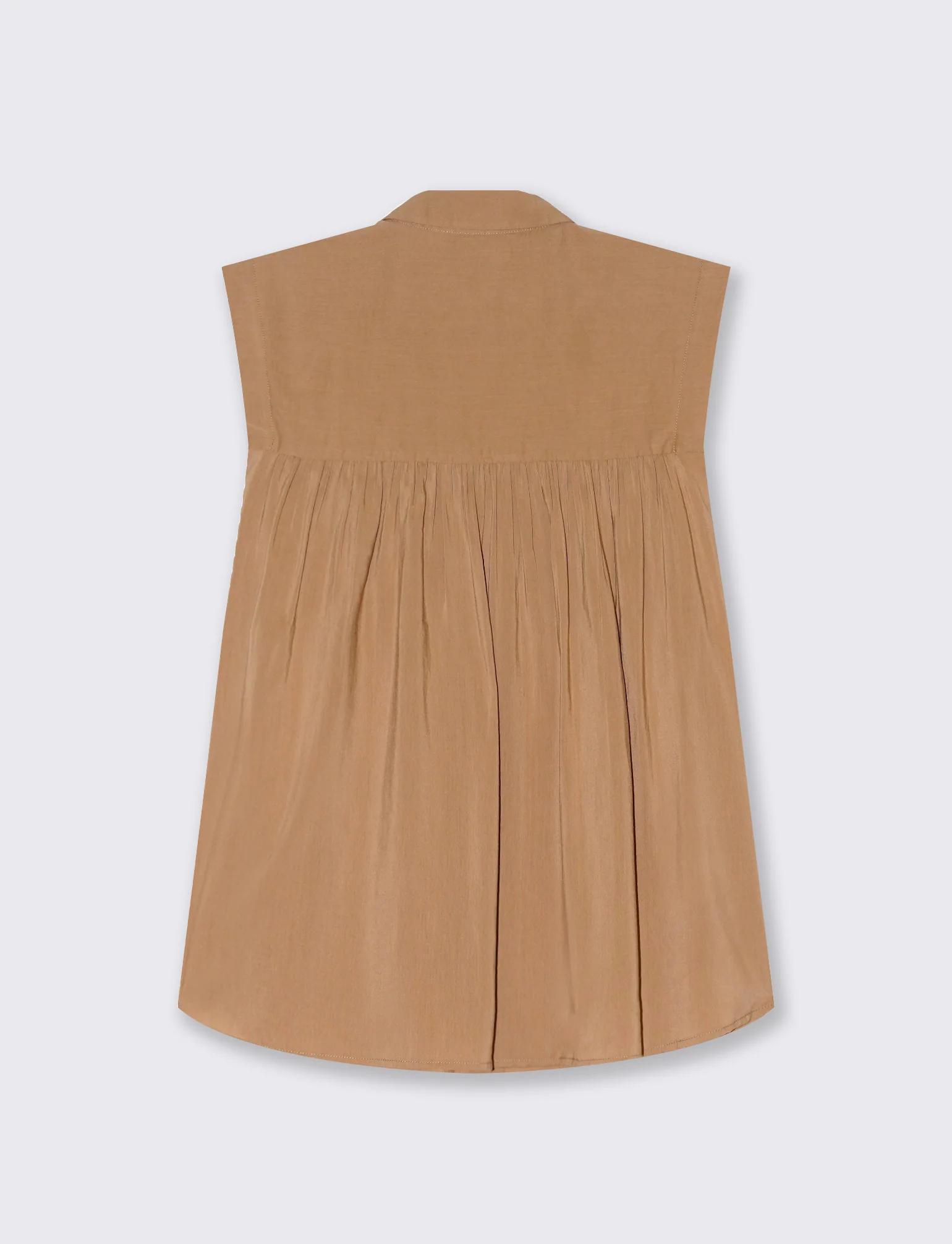 Camicia giro manica da donna - Caramello - Image 2