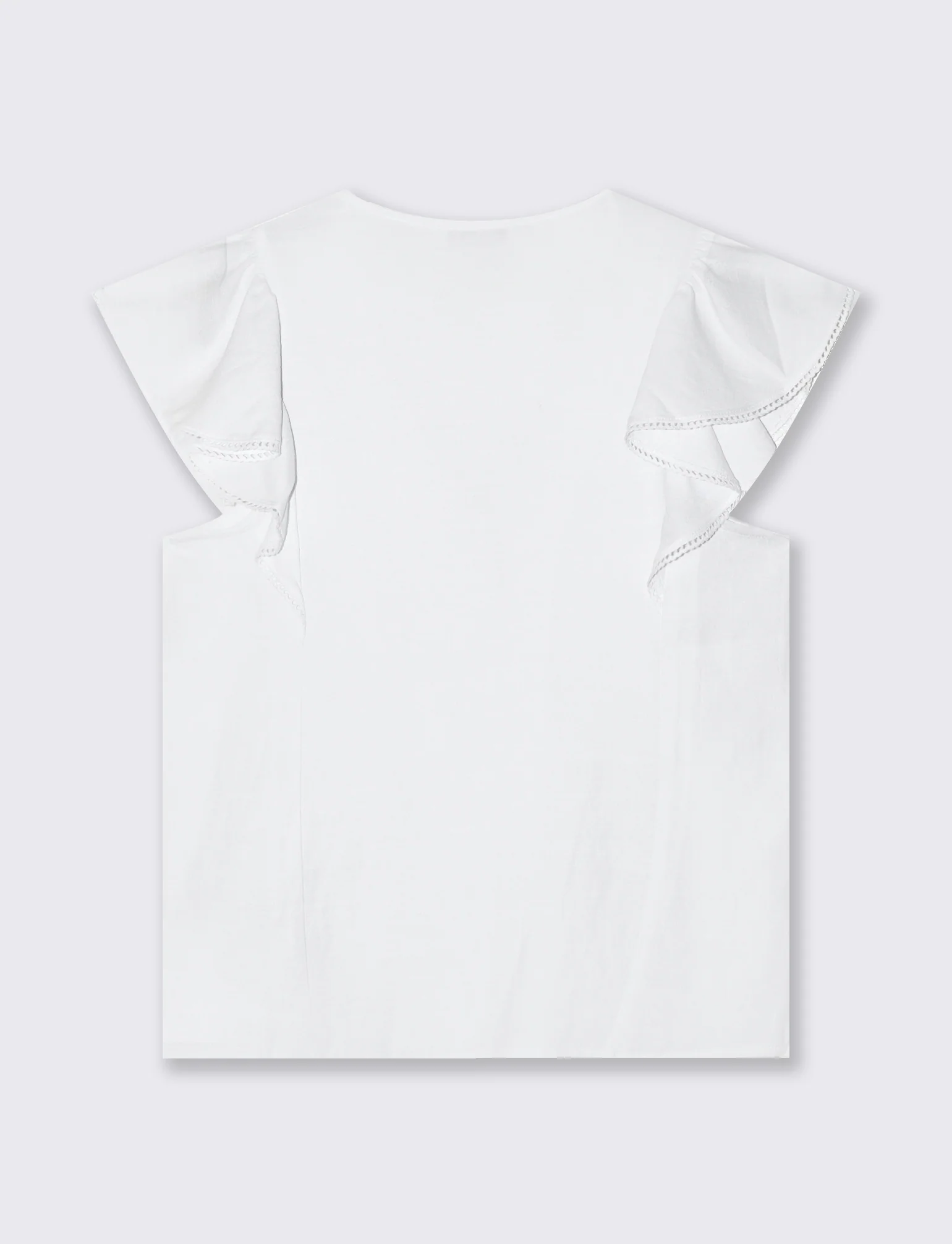 Camicia Giro Maniche con Rouches - Bianco - Image 2