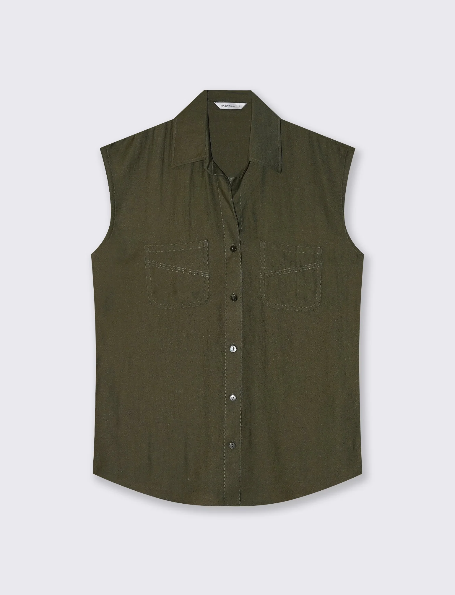 Camicia Giromanica con Tasche a Toppa - Kaky 1