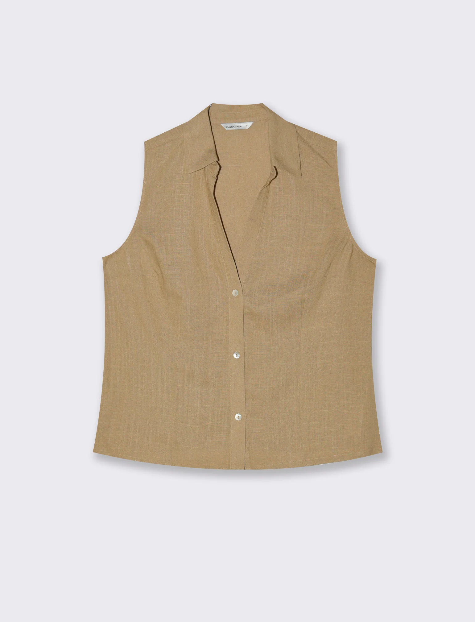 Camicia giromanica da donna - Caramello - Image 4