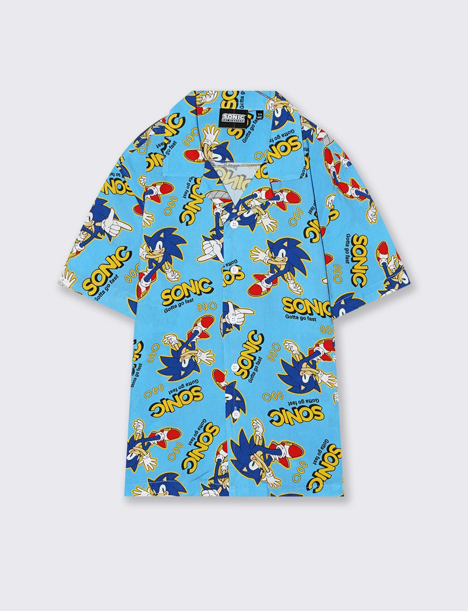 Camicia in cotone con stampa Sonic - Fantasia