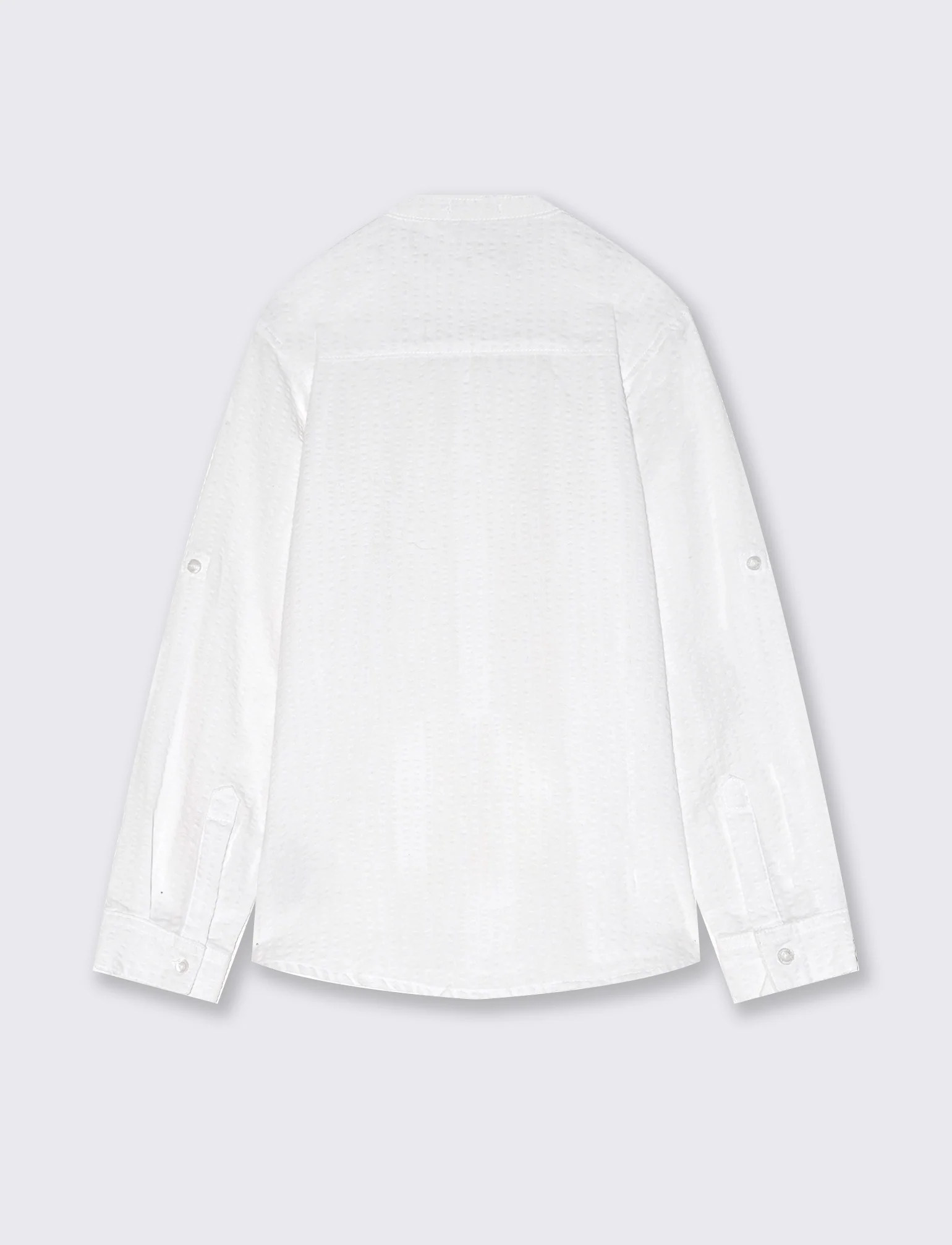 Camicia in cotone goffrato da bambino - Bianco sporco - Image 4