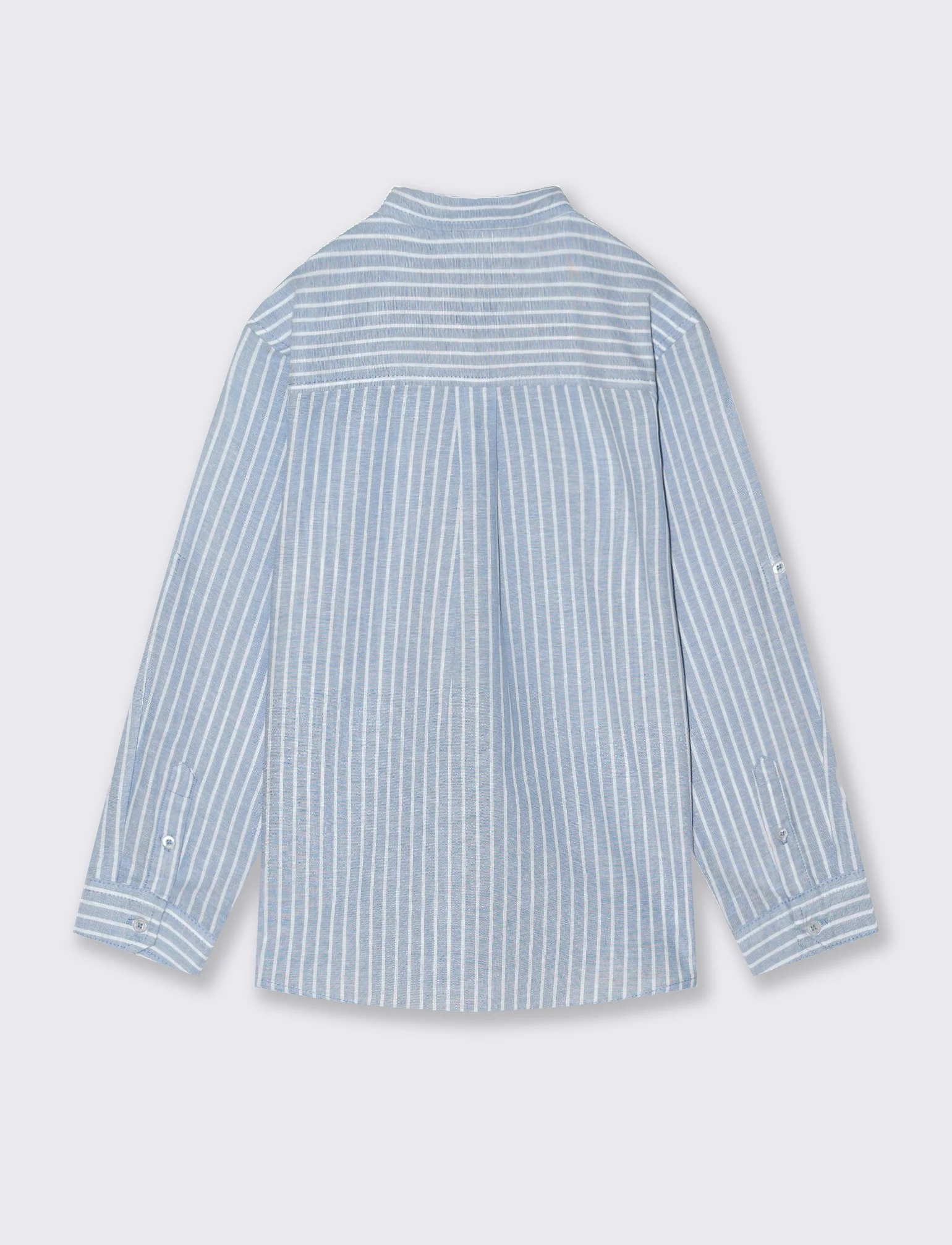 Camicia in cotone rigata con tasca - Righe - Image 2