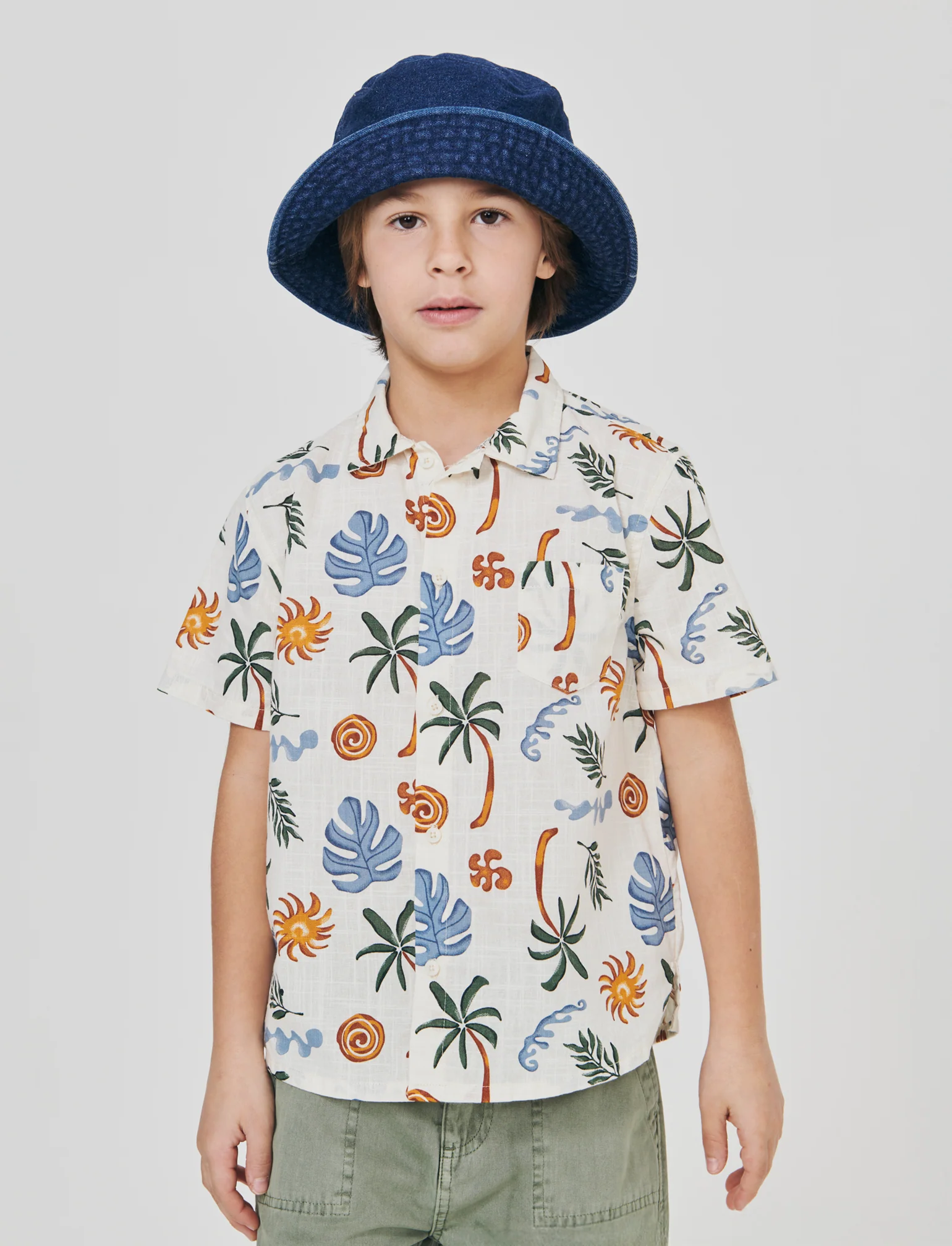 Camicia in cotone stampa fantasia mezza manica - Fantasia - Image 2