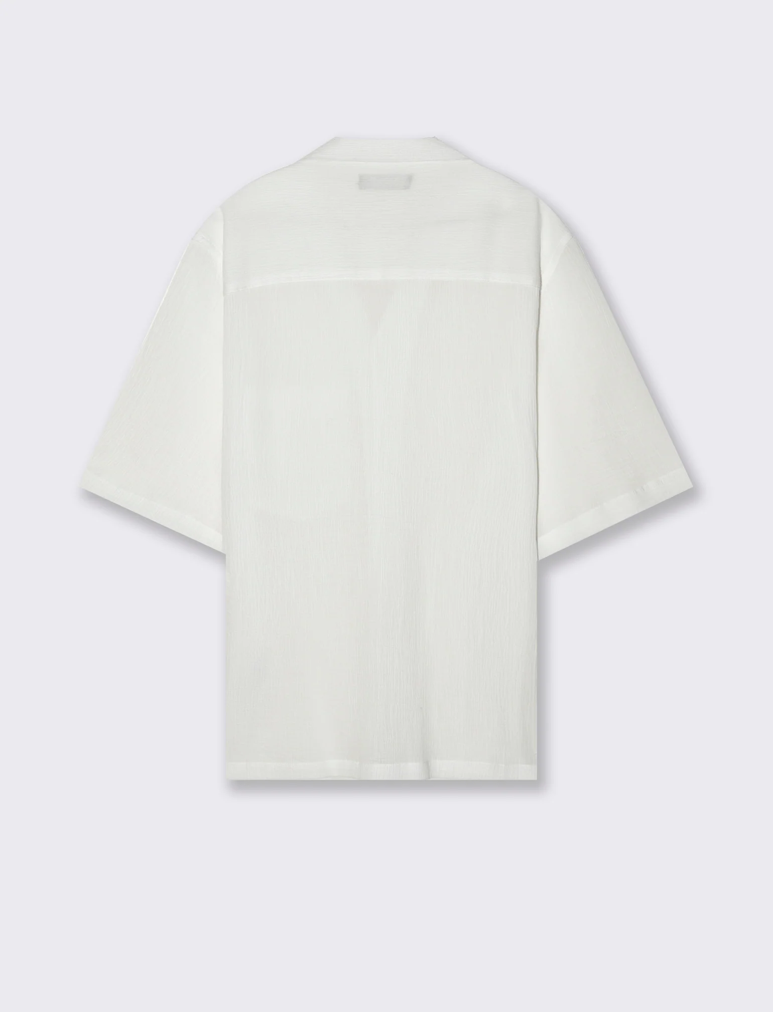 Camicia in cotone strutturato da uomo - Bianco - Image 2