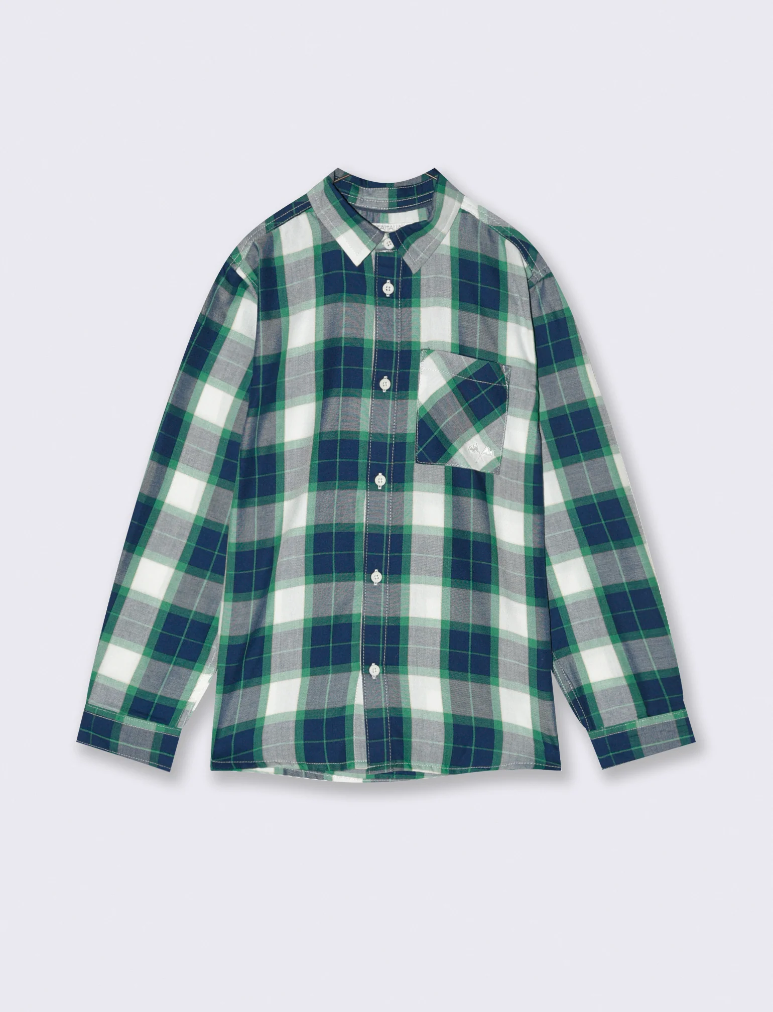 CAMICIA IN COTONE - Verde - Image 2