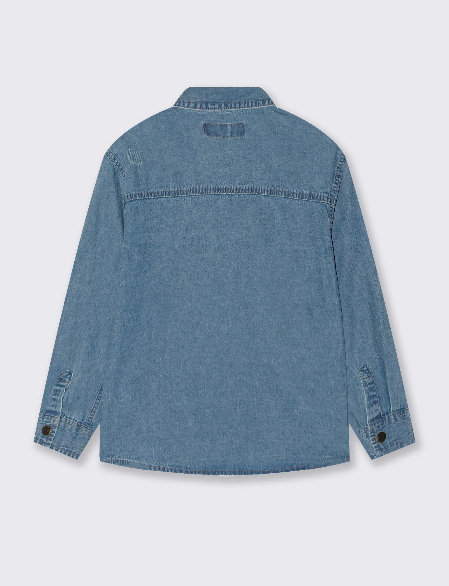 Camicia in denim 100% cotone casual - Denim - Image 2