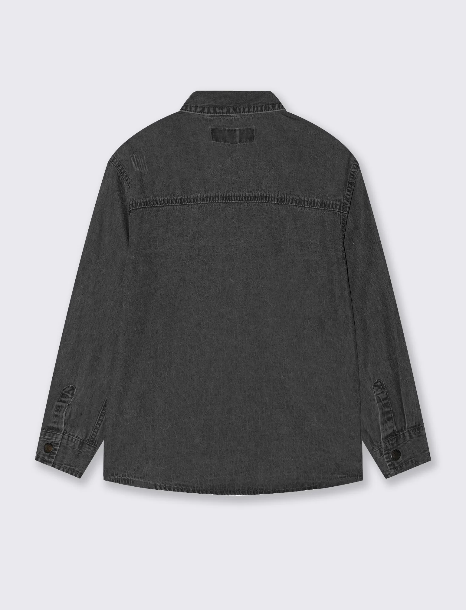 Camicia in denim 100% cotone casual - Grigio - Image 2