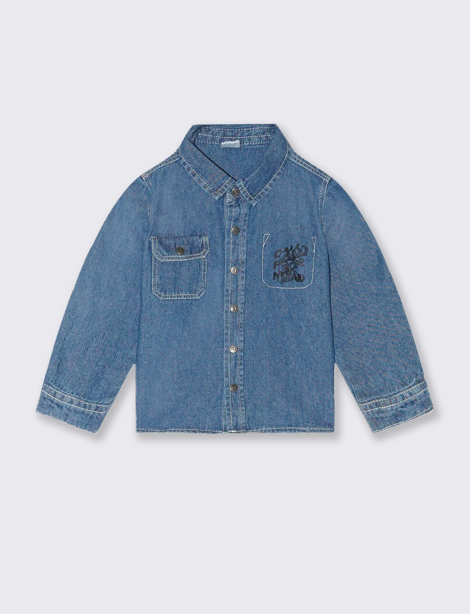 Camicia in denim da neonato - Denim - Image 3