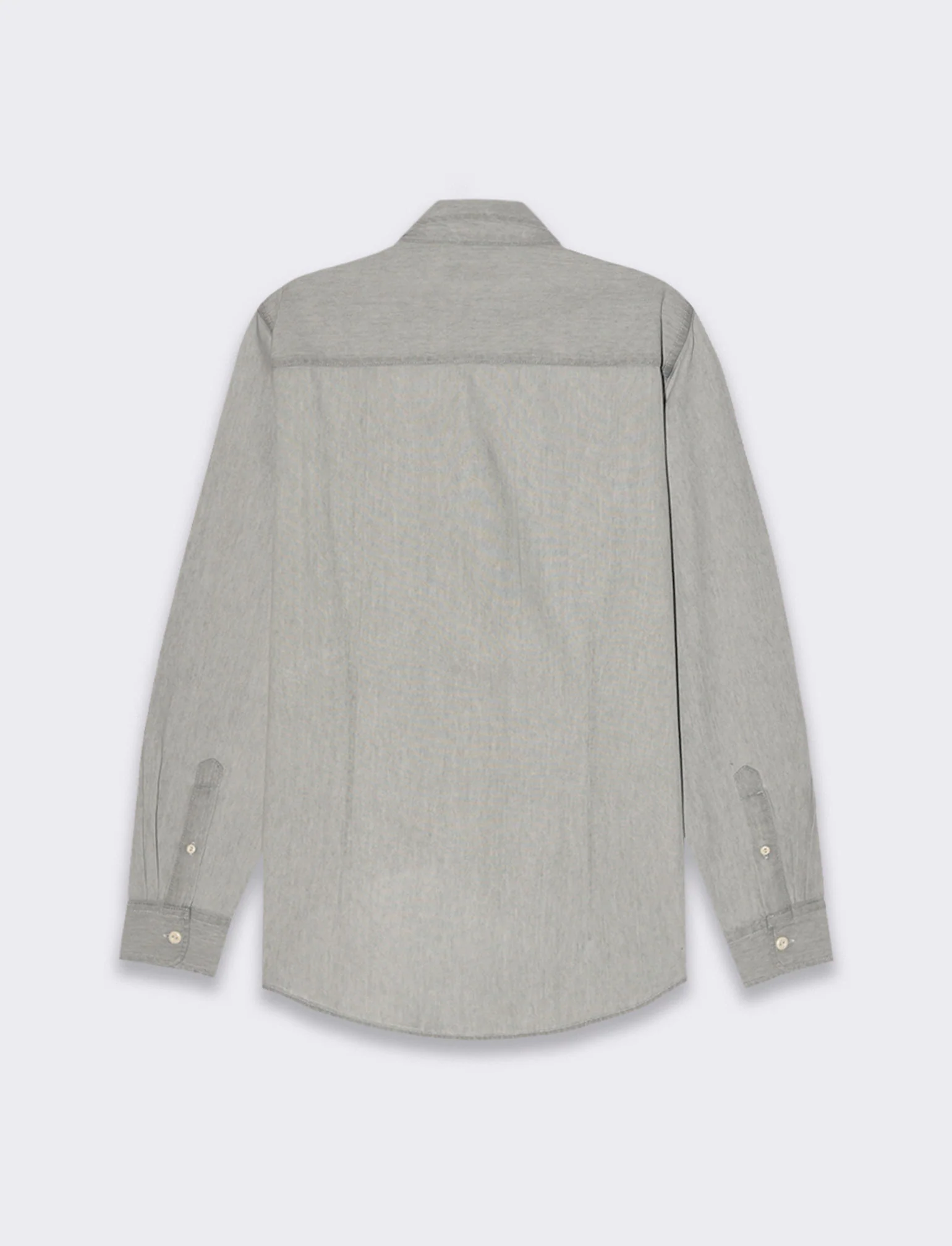 Camicia in denim da uomo - Grigio - Image 2