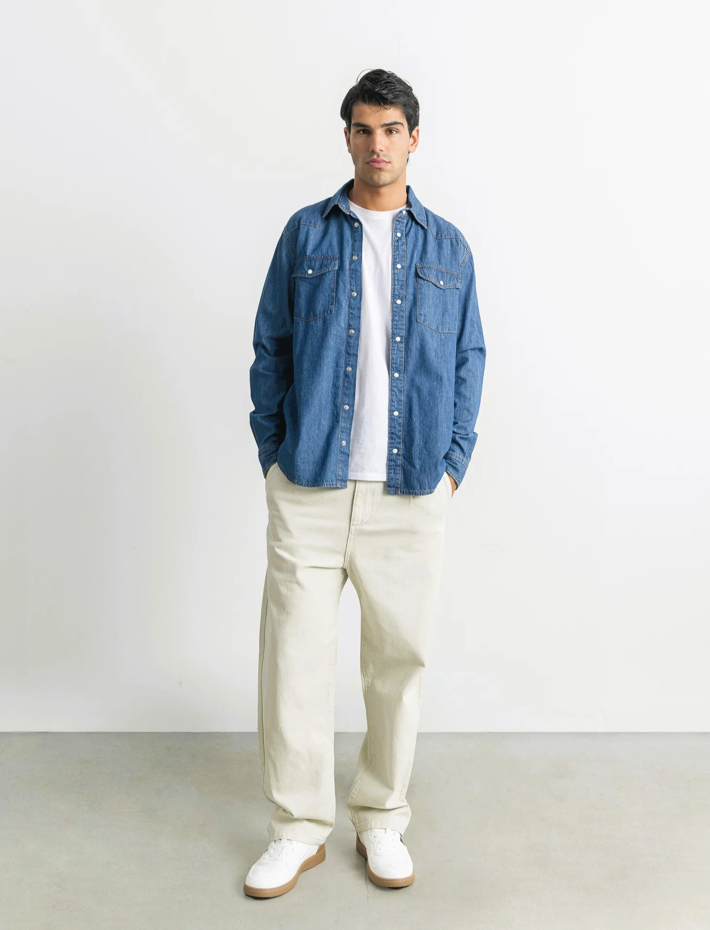 CAMICIA IN DENIM - Denim - Image 4